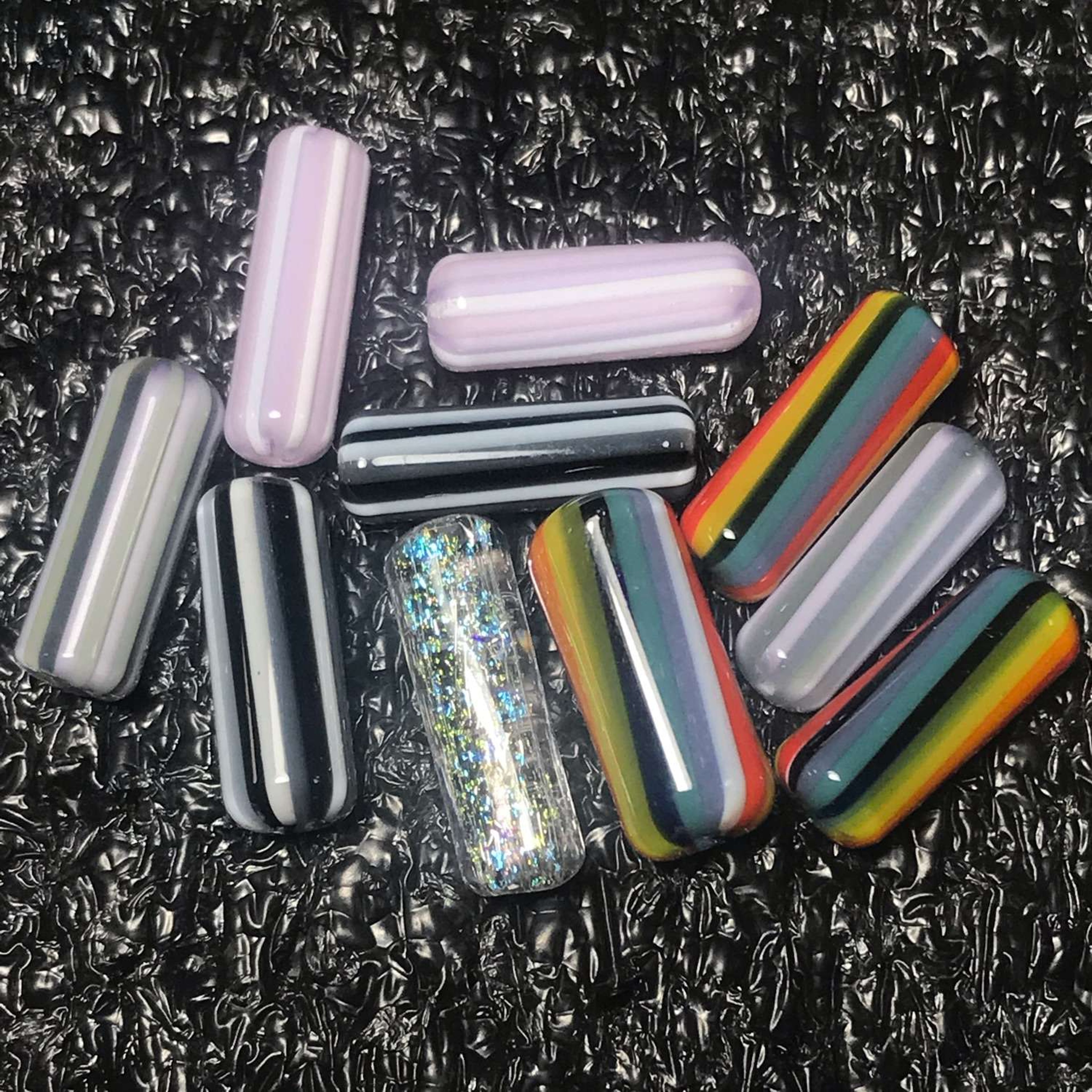 Pack of 10 pillars, made by me, approximately 16mm long, price is for all 10 image 0