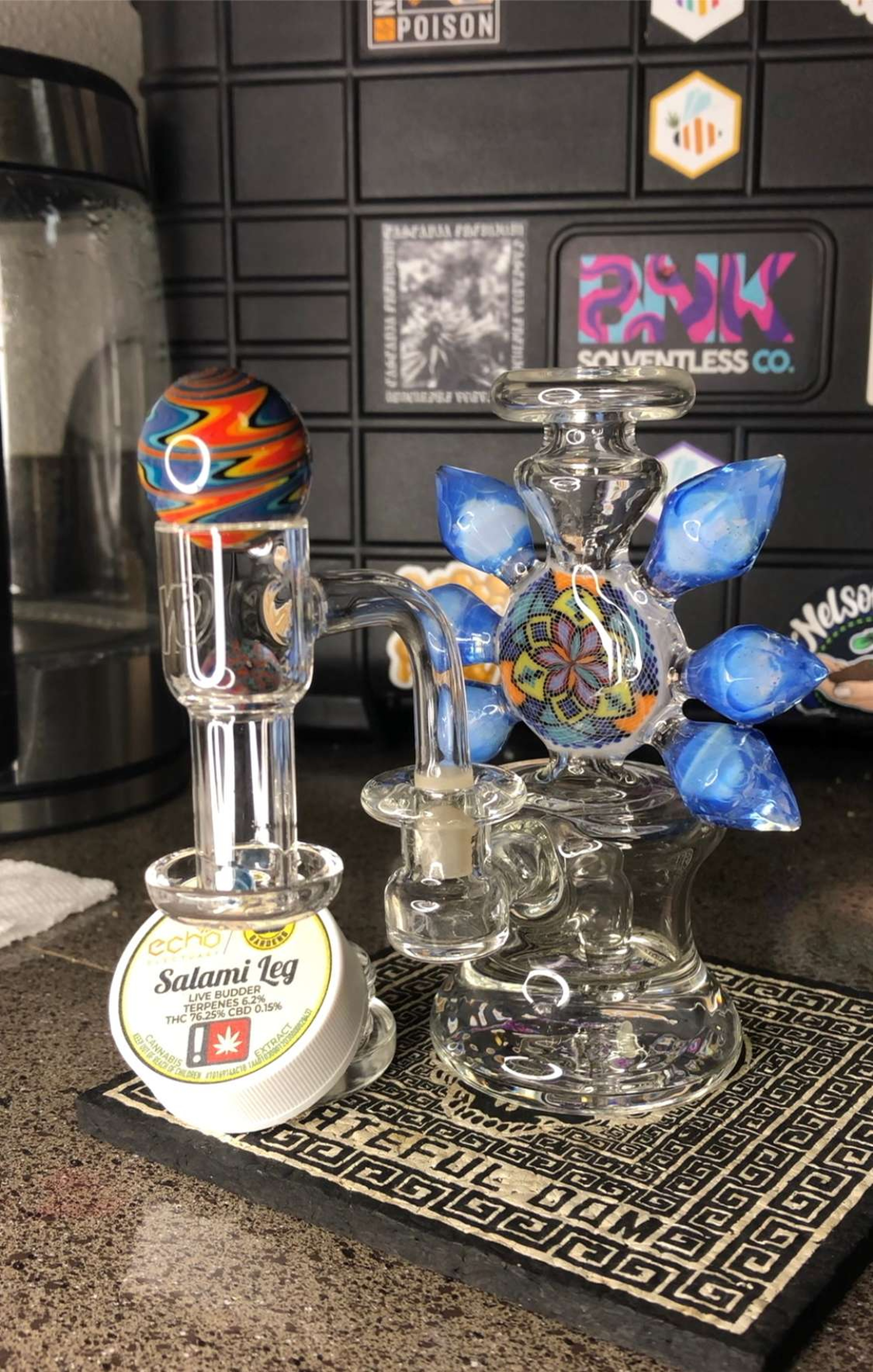 @aldersonglass 10mm fauceted rig and cap image 0