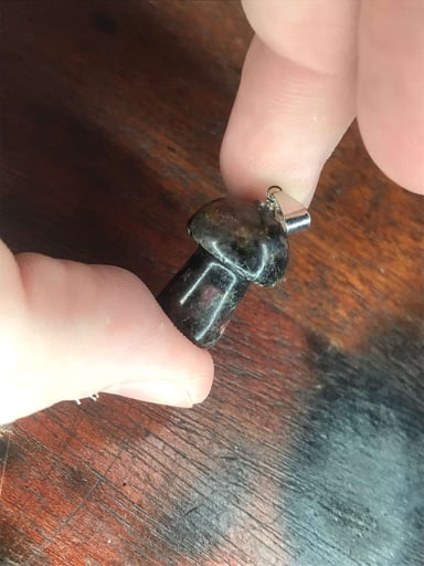 Preview pic of Small stone mushroom pendant