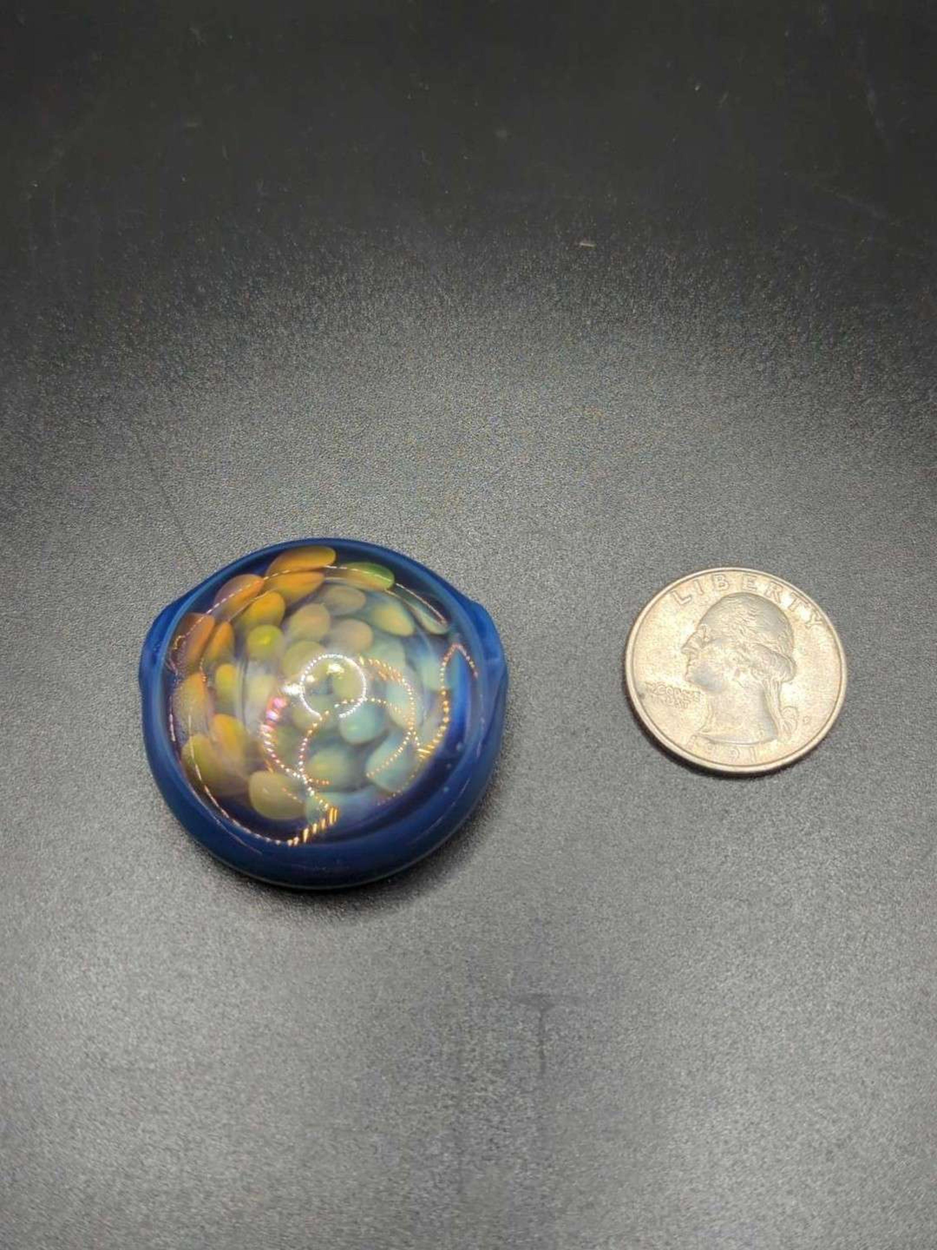 Hollow Silver & Gold fumed pendant BAP by @branmonsterglass image 0