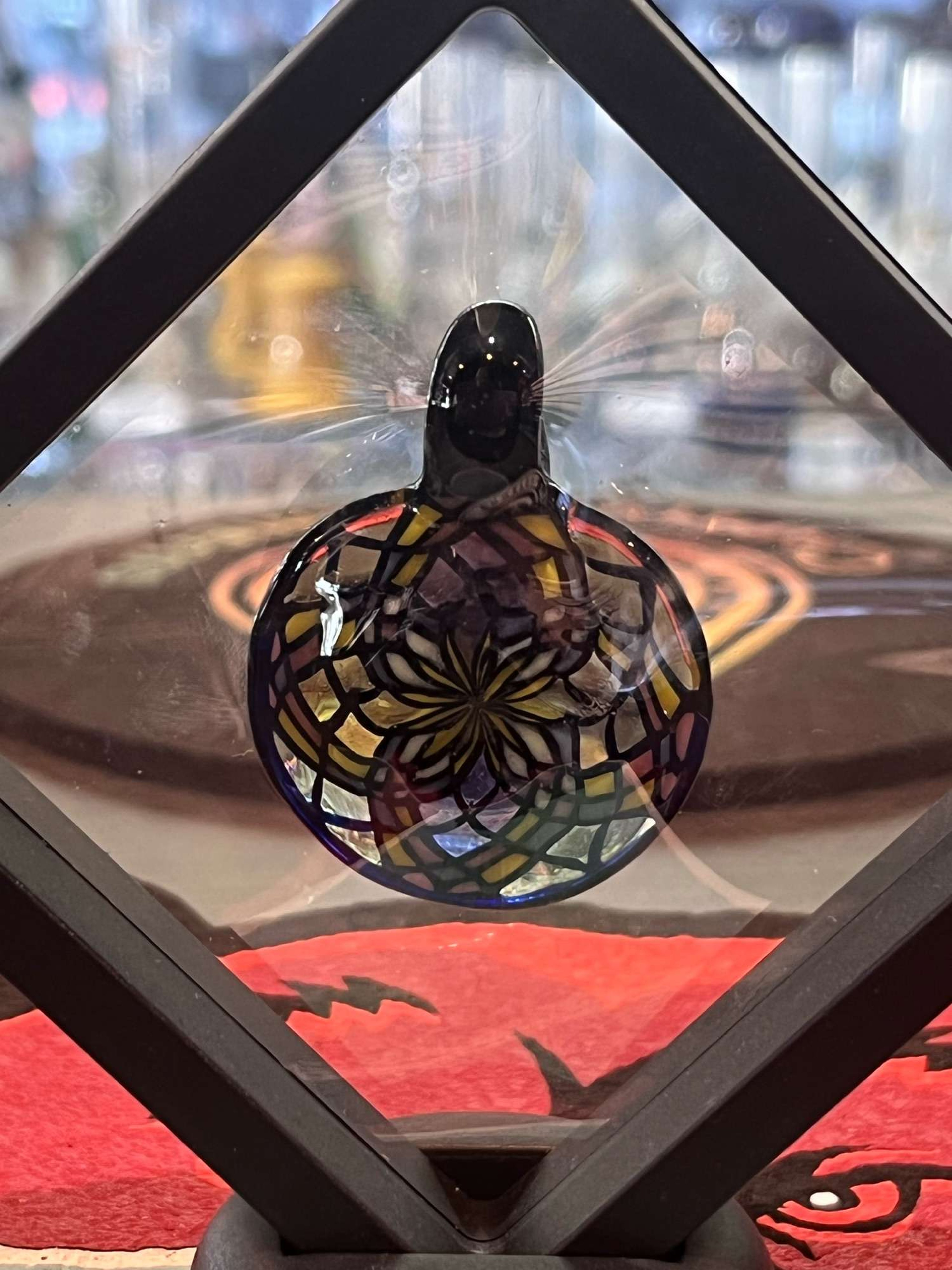 Amorphous Glass colored Mandala pendy image 0