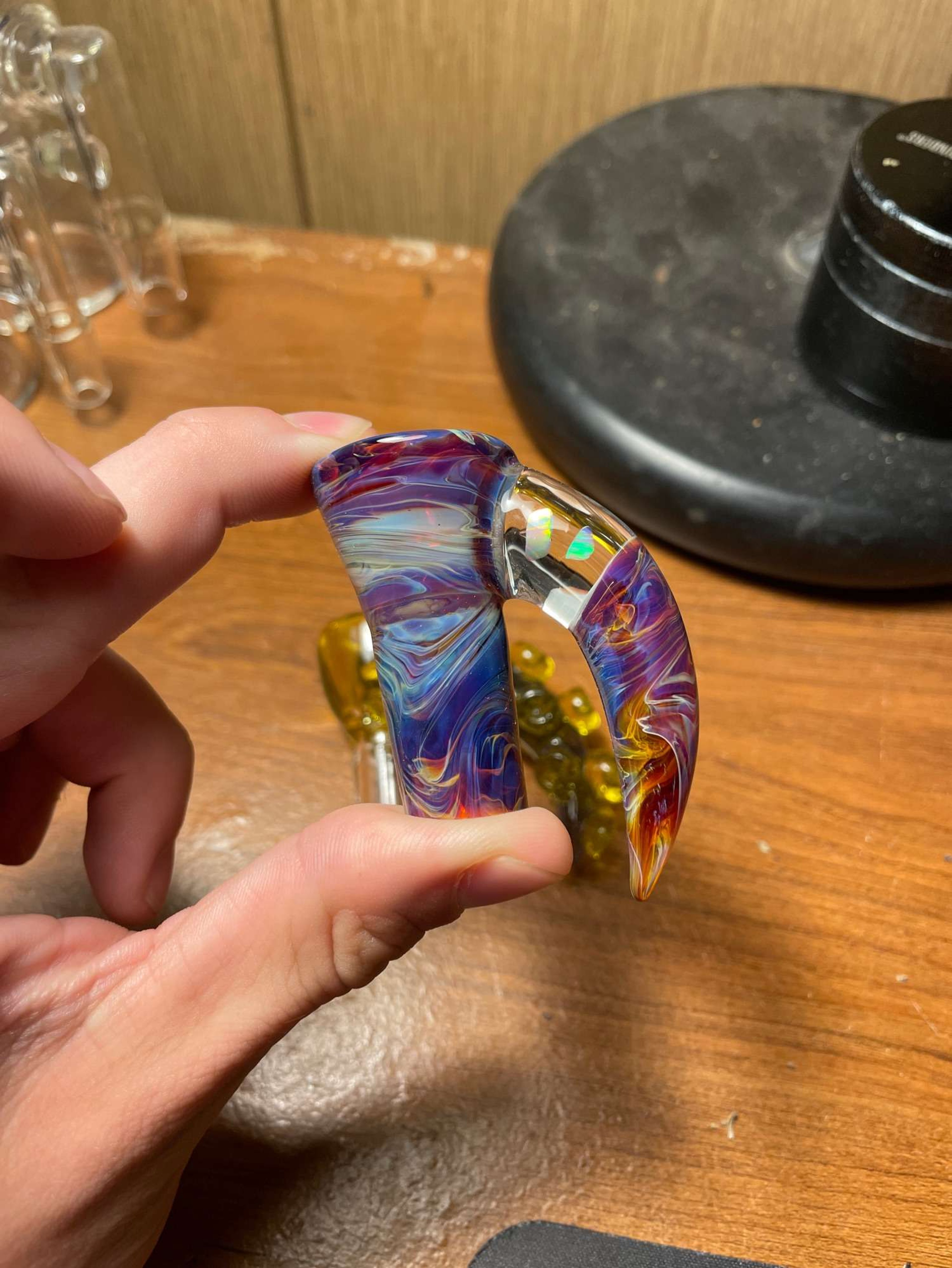 Papa P amber purple fully worked image 0