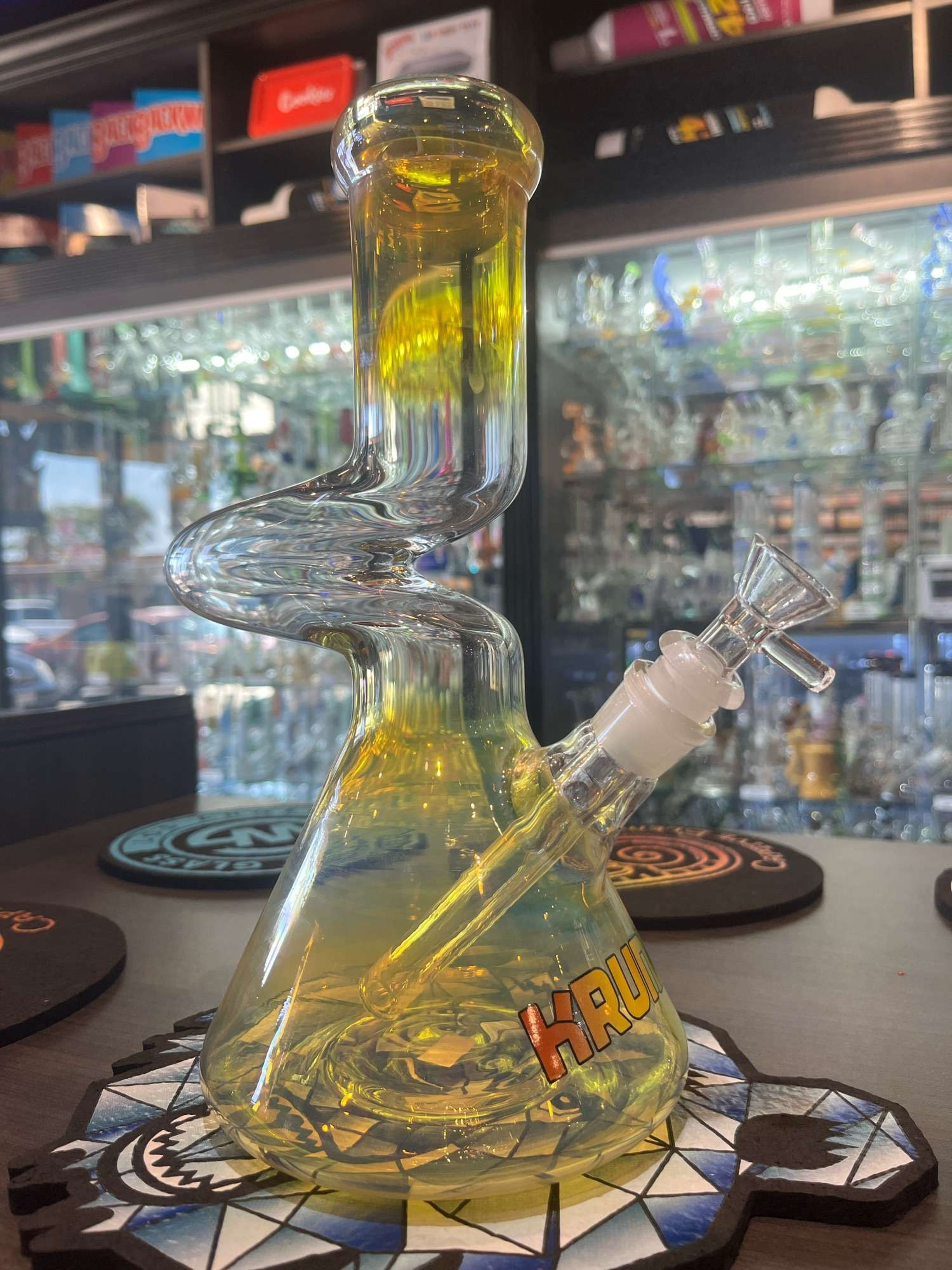 Krunk Glass single kink silver fumed beaker image 0