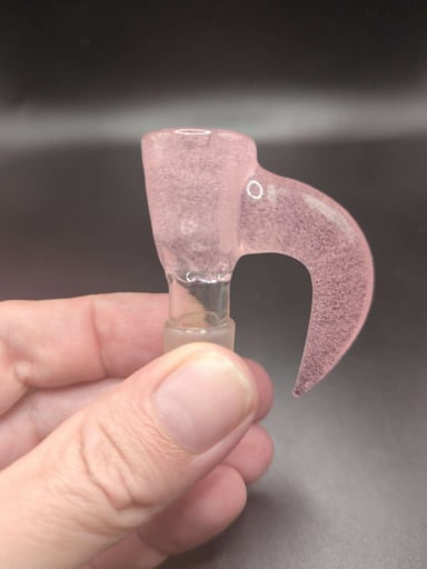Preview pic of 14mm pink lollipop horned slide by @papa_pglass
