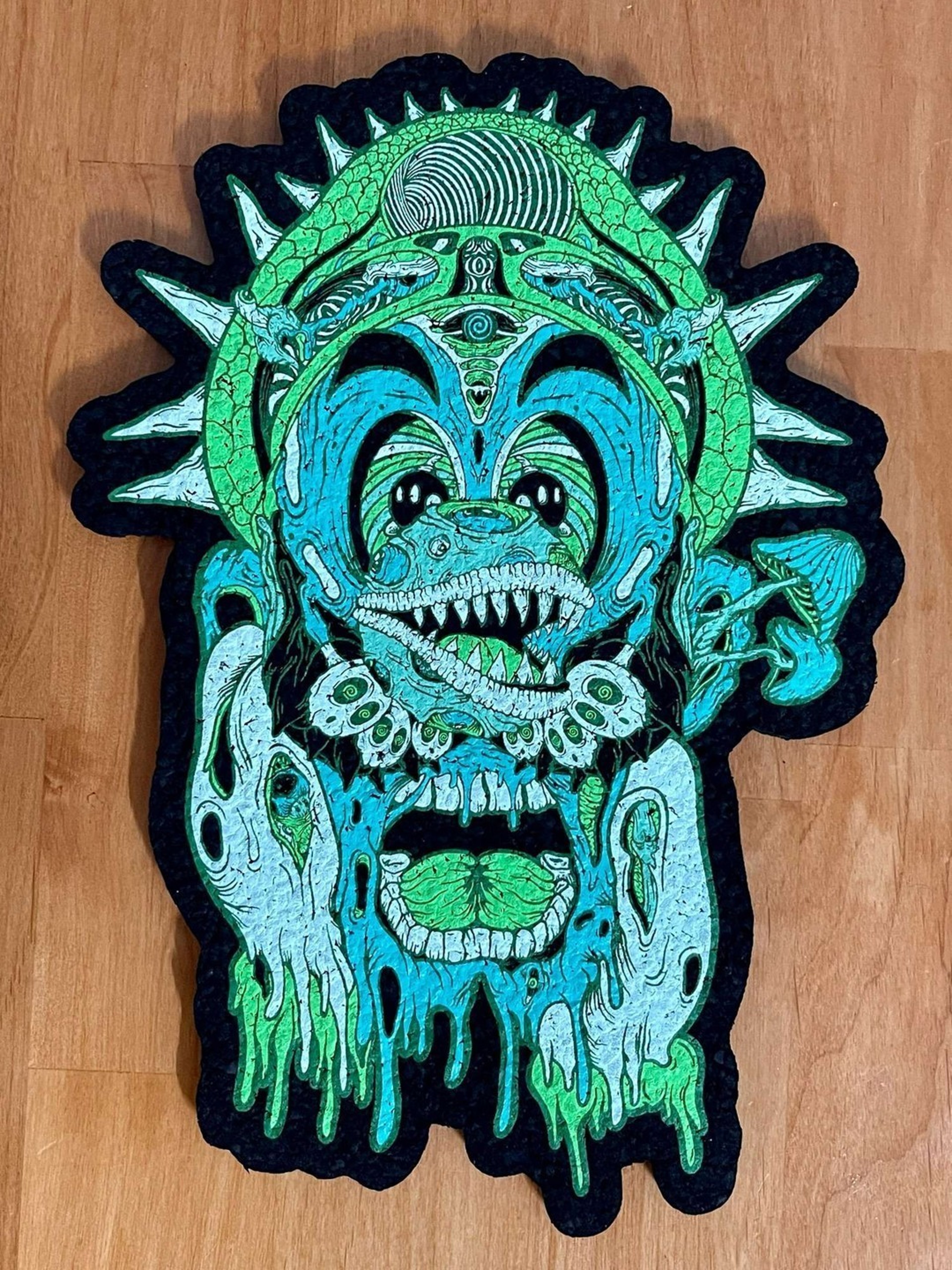 Preview pic of “Lost Luigi” Moodmat by Sketchy Eddie. Brand New, Sold Out, Limited Edition, Full UV
