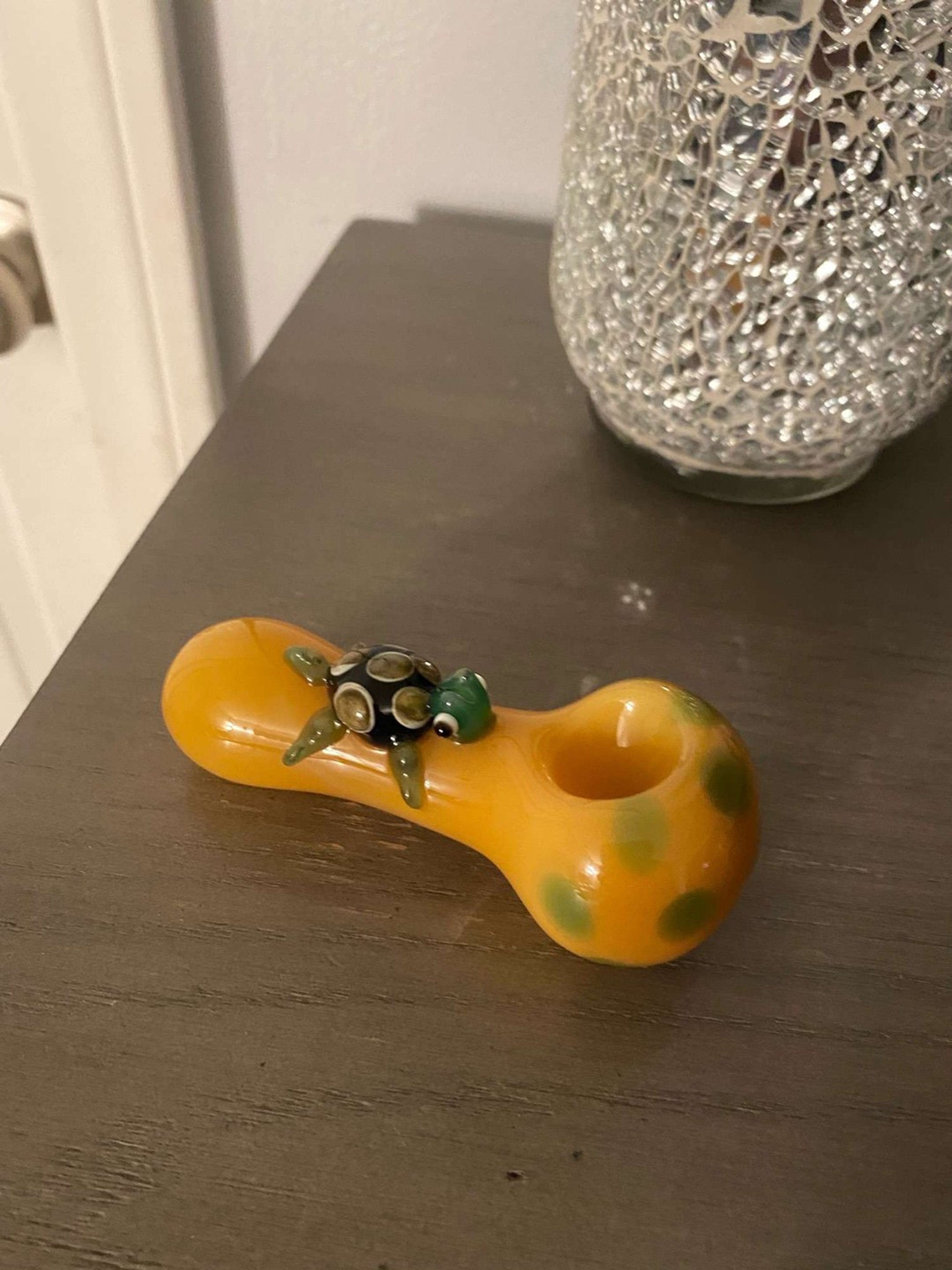 Smoking Blown Glass Hand Pipes Pyrex Glass Spoon Mini Small Bowl Pipe image 0