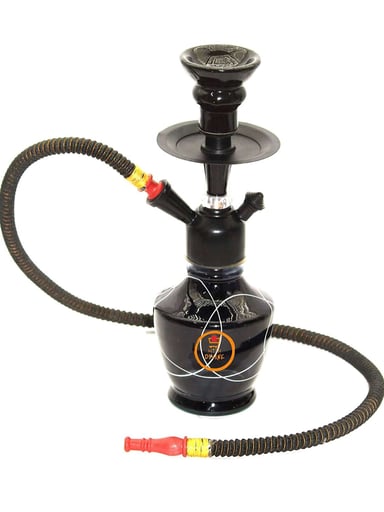 Preview pic of Wish Divine Glass Hookah Pot (Height 12 Inches) (Black)