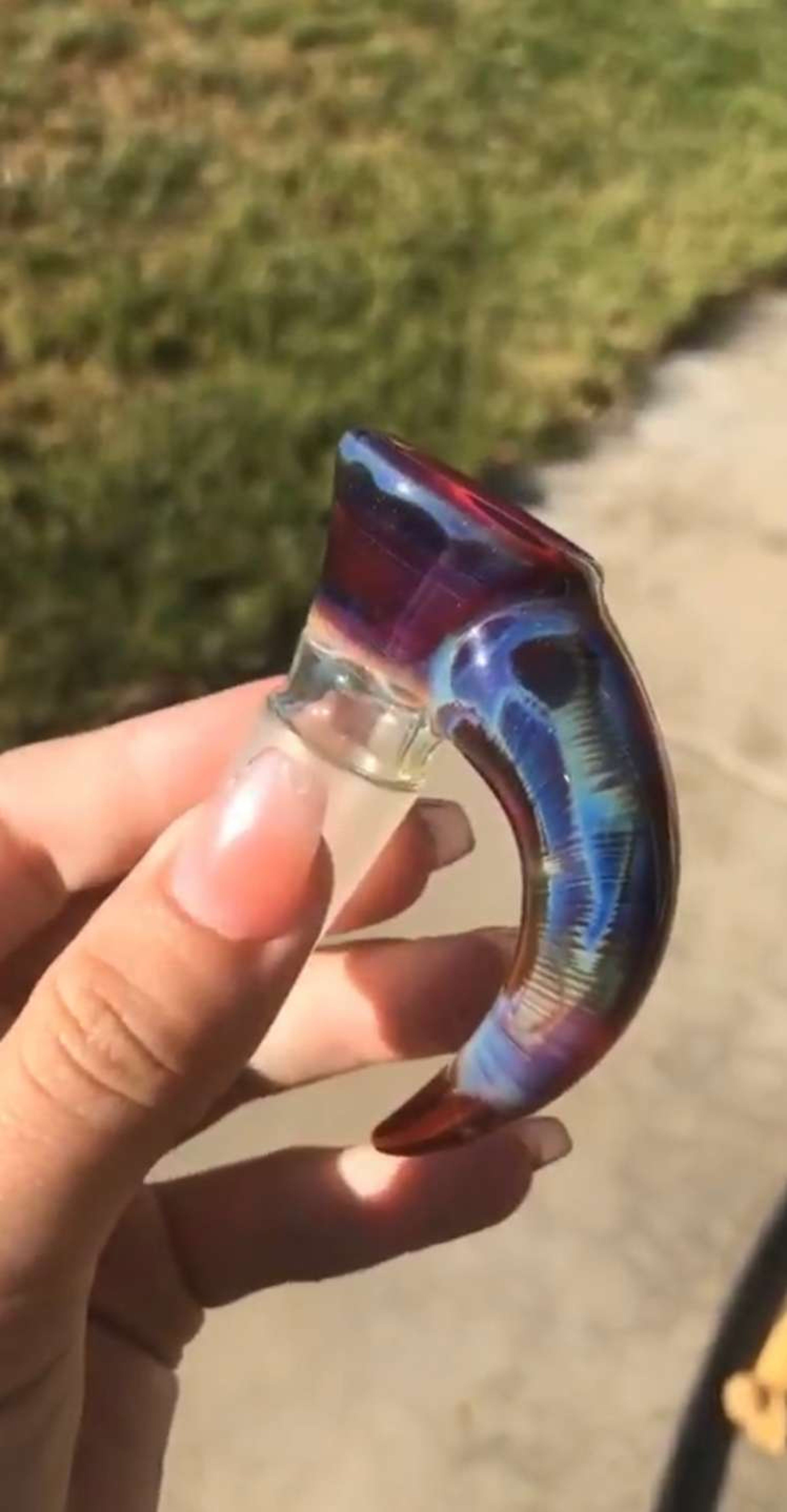 Valts glass Amber purple 18mm image 0