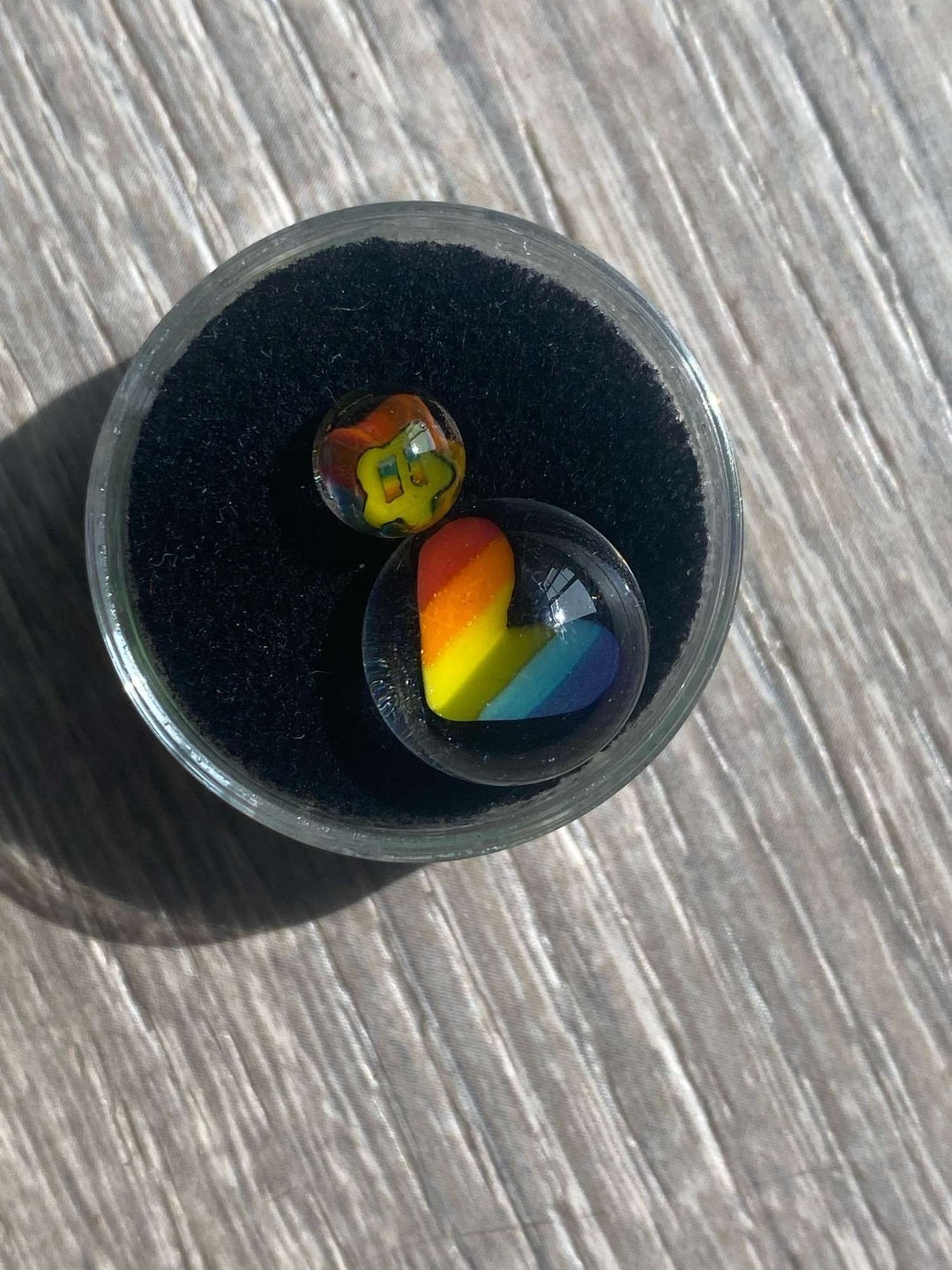 Glass Vegas Puntington Rainbow Heart Mario Star Slurper Set image 0