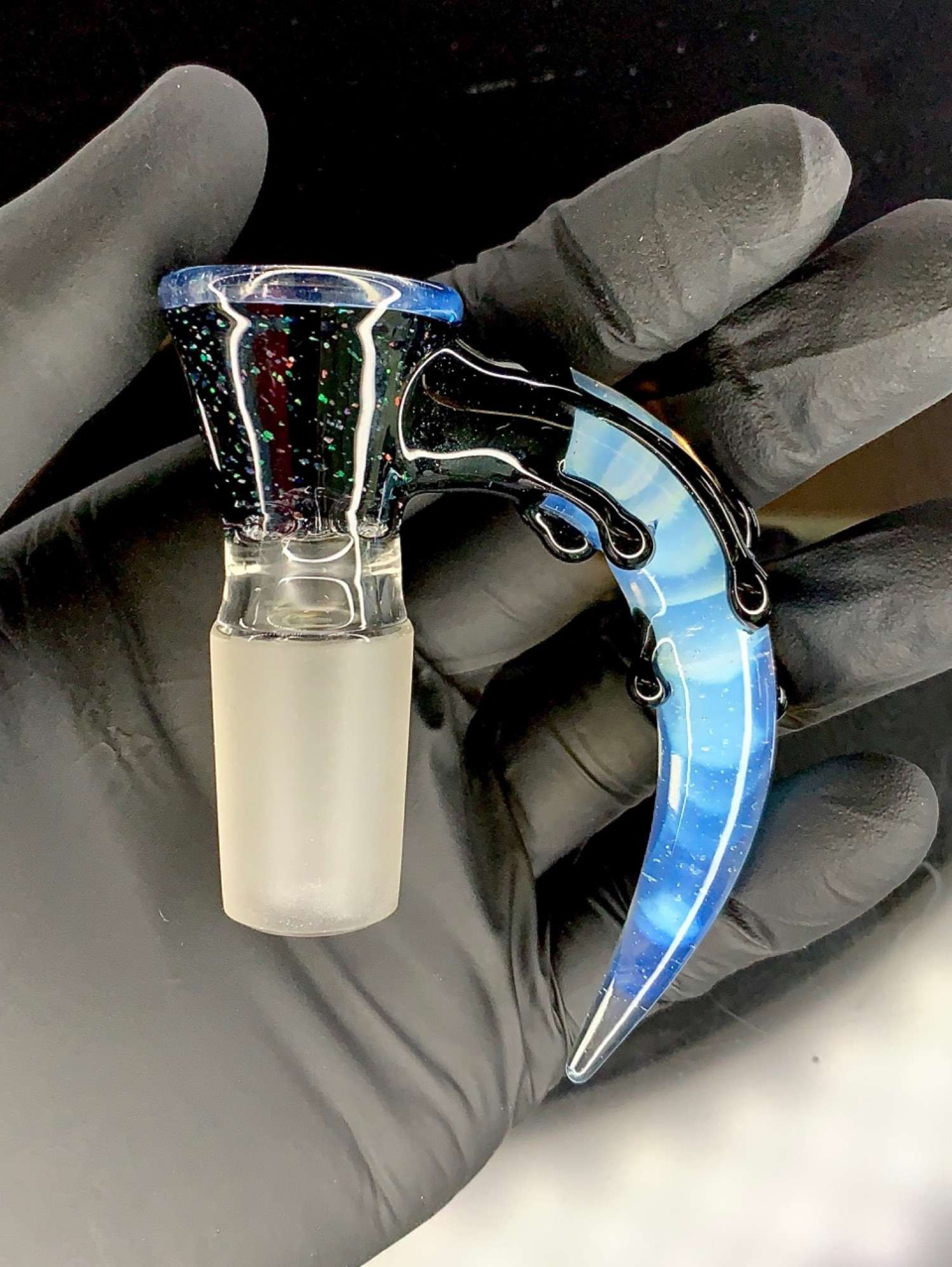 Preview pic of C. Opal/Ghost/galaxy drip horn 18mm slide