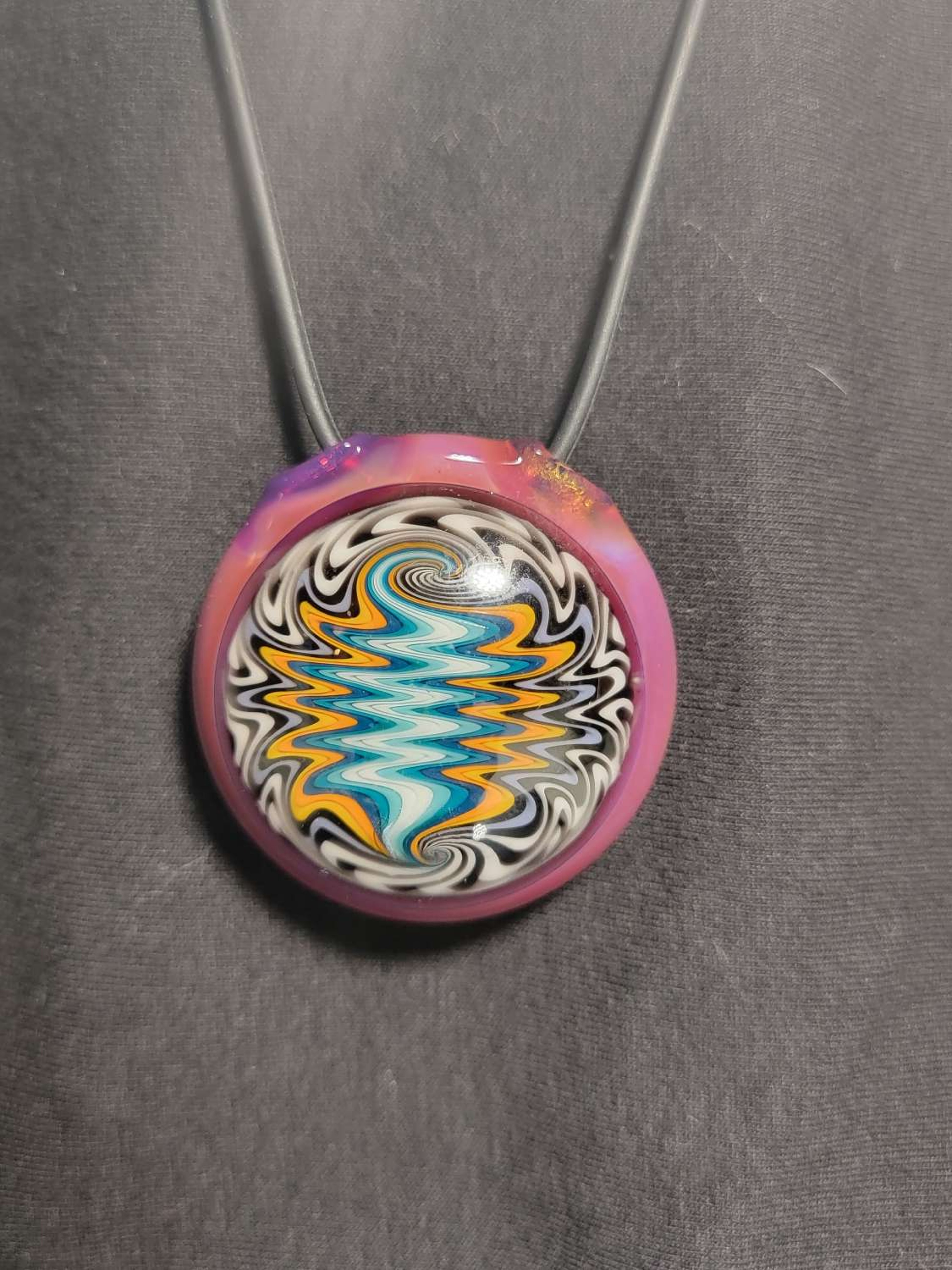 Line work hollow pendant #2 image 0