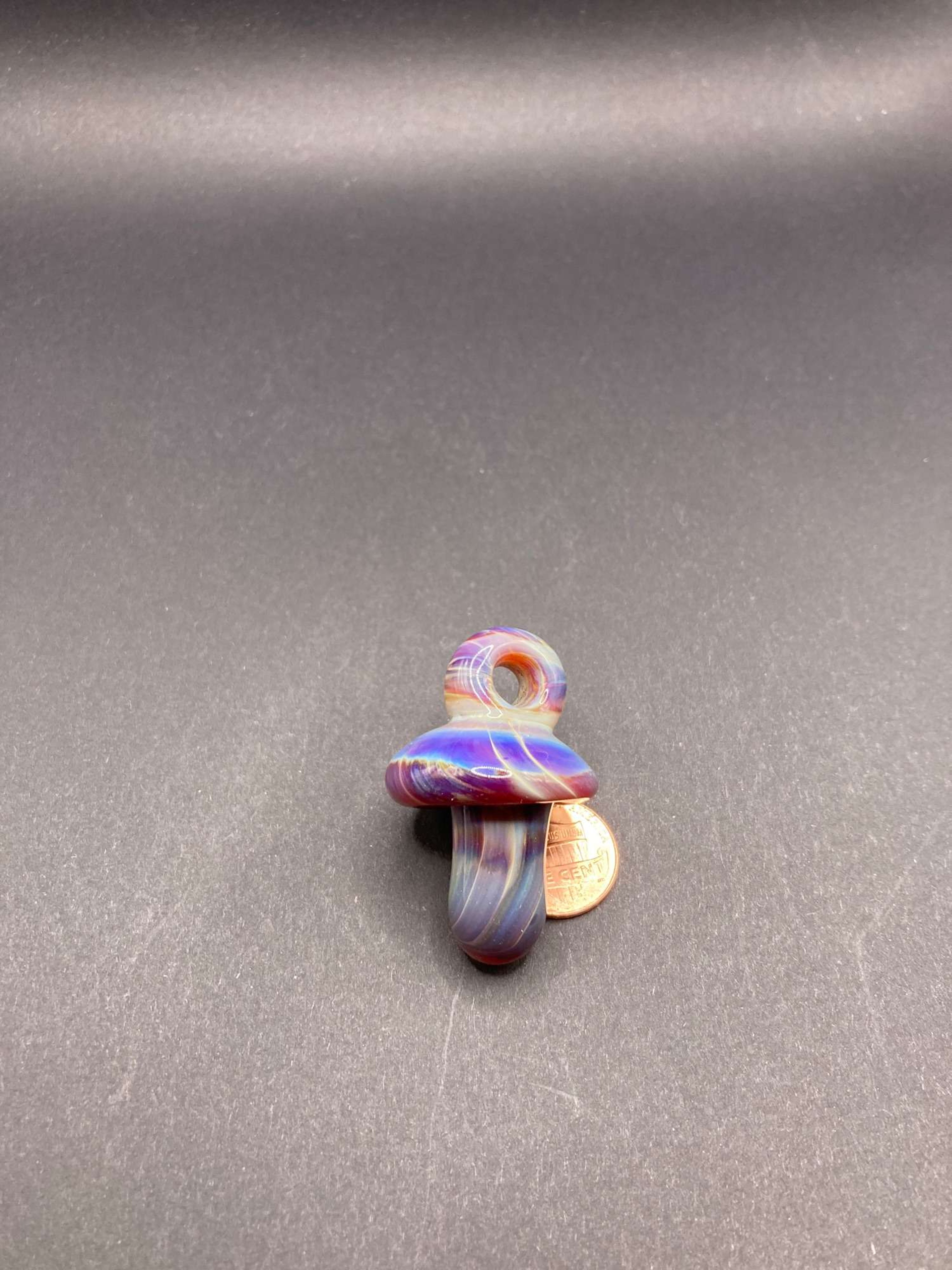 Preview pic of Amber purple mushroom pendant