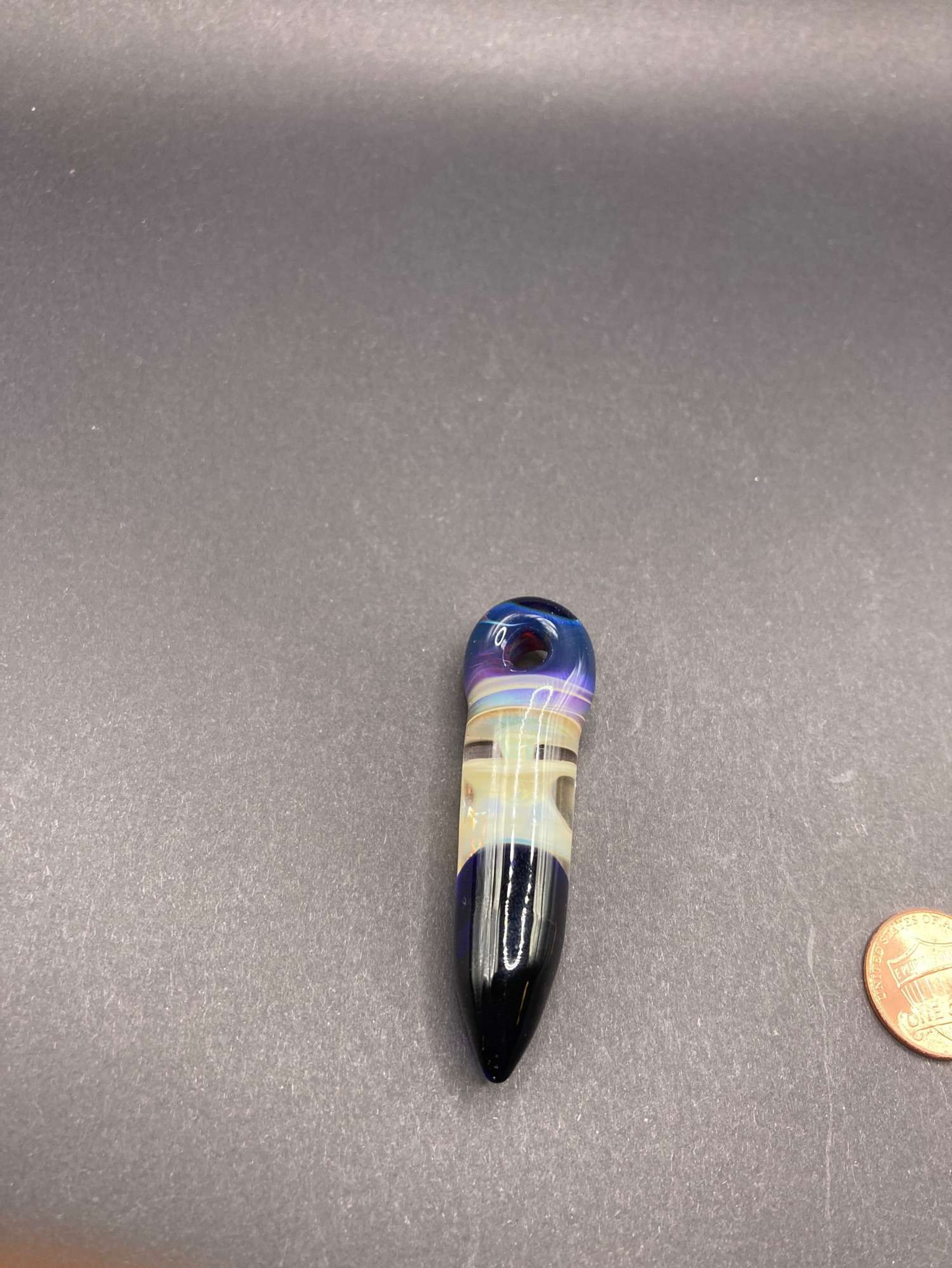 Preview pic of Obelisk pendy| cobalt, fume, amber purple 