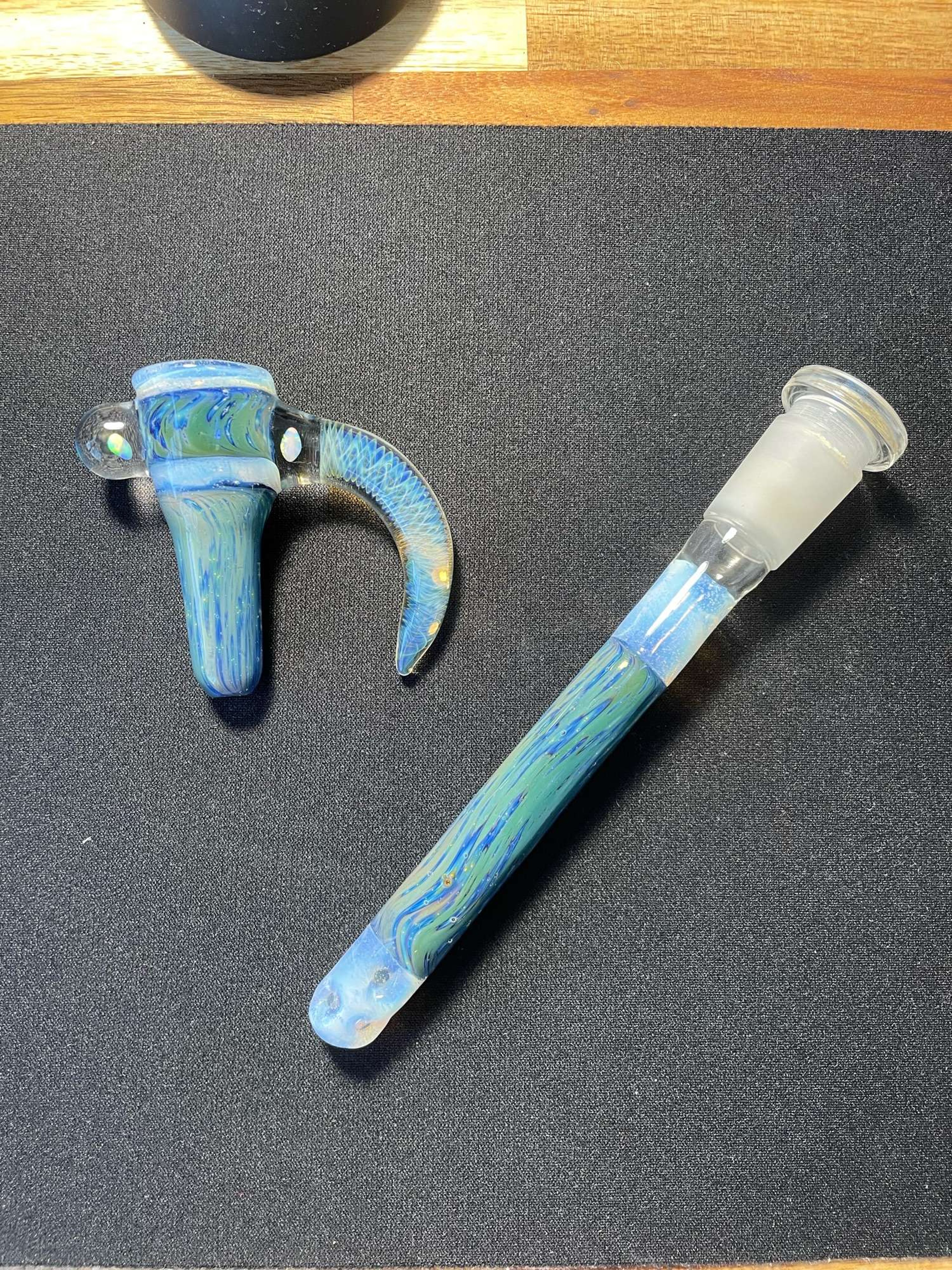Preview pic of 14mm Dzglass Fully Worked Slide and Downstem