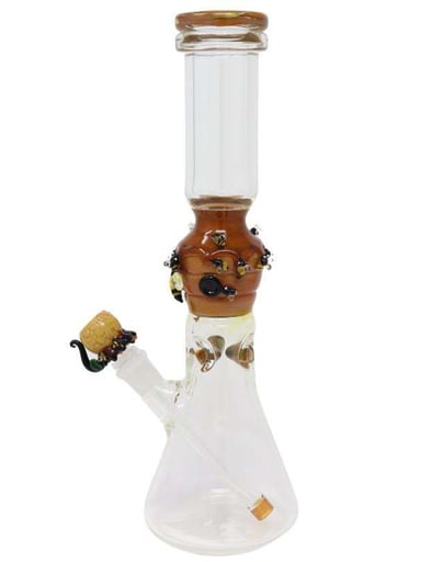 Preview pic of Empire Glassworks “Save the Bees” Beaker Bong + Bowl