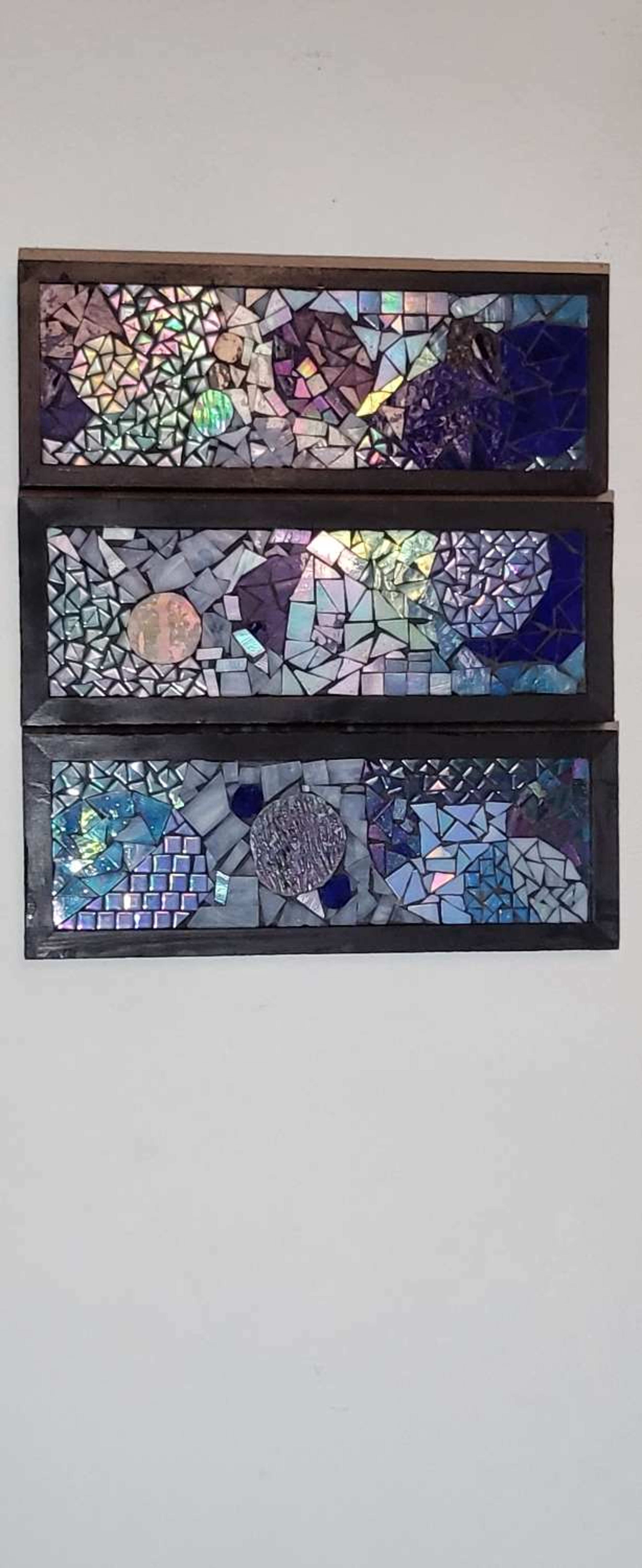Preview pic of 3 Frame Mosaic Glass Art