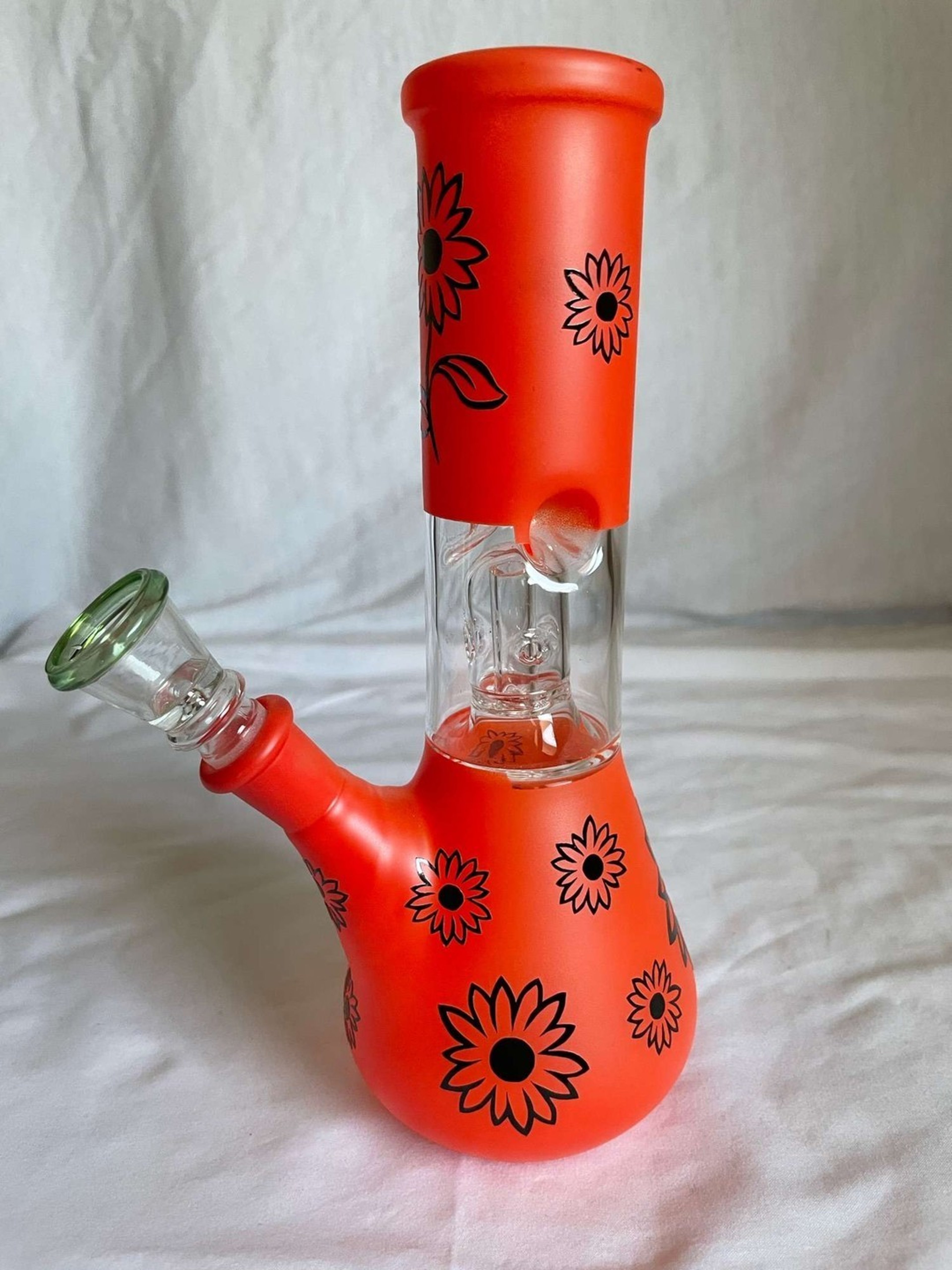 Sunflower 8” Pyrex Glass Bong image 0