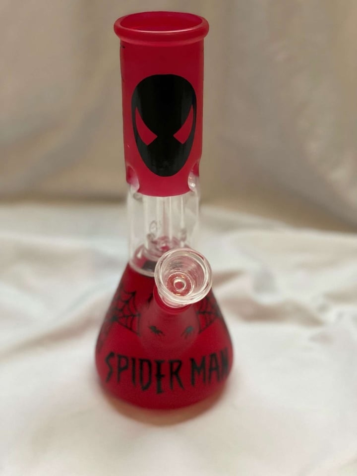 Spiderman 8” Pyrex Glass Bong