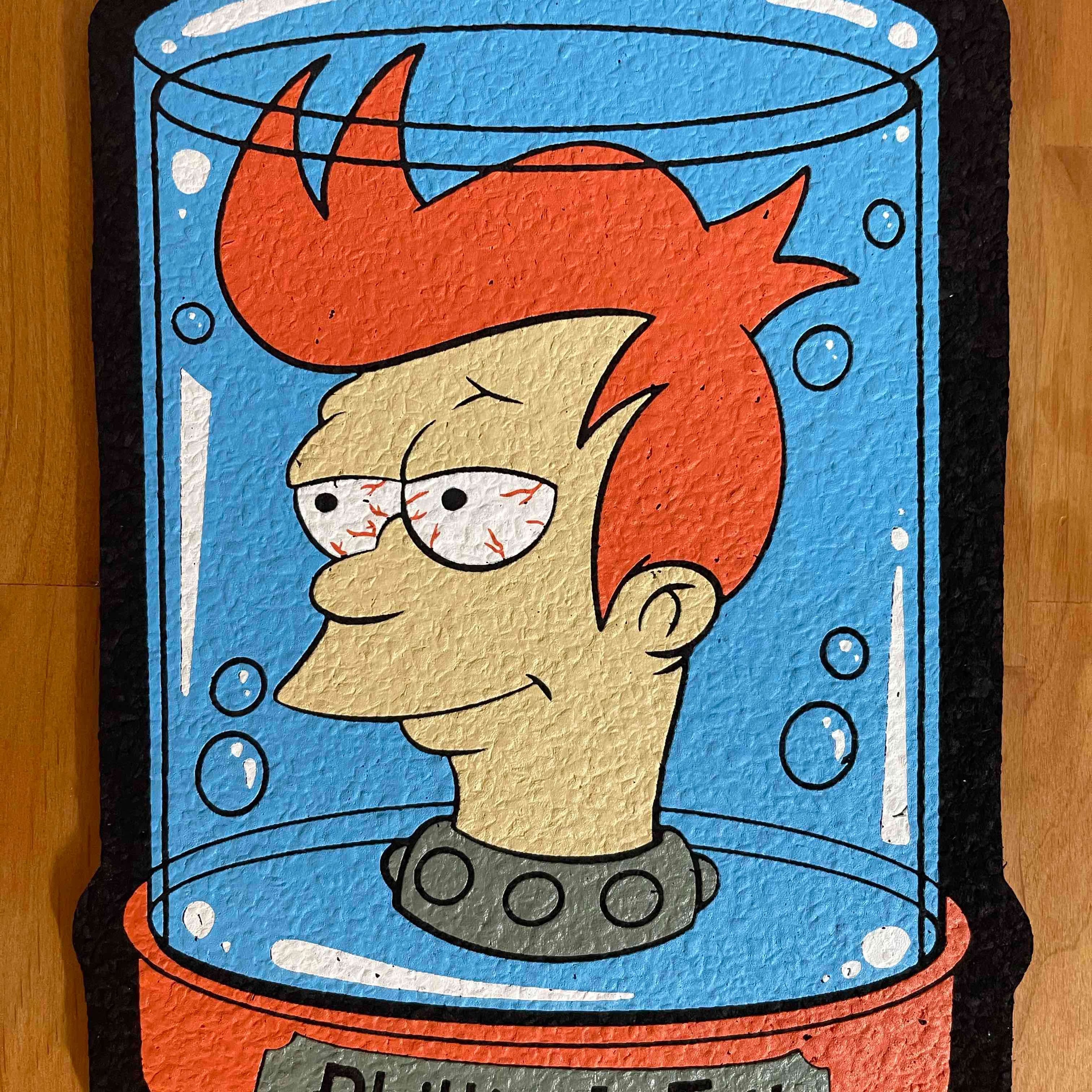 Preview pic of “Philip J Fry” Moodmat”, Brand New, Sold Out, Limited Edition, Glow in the dark 