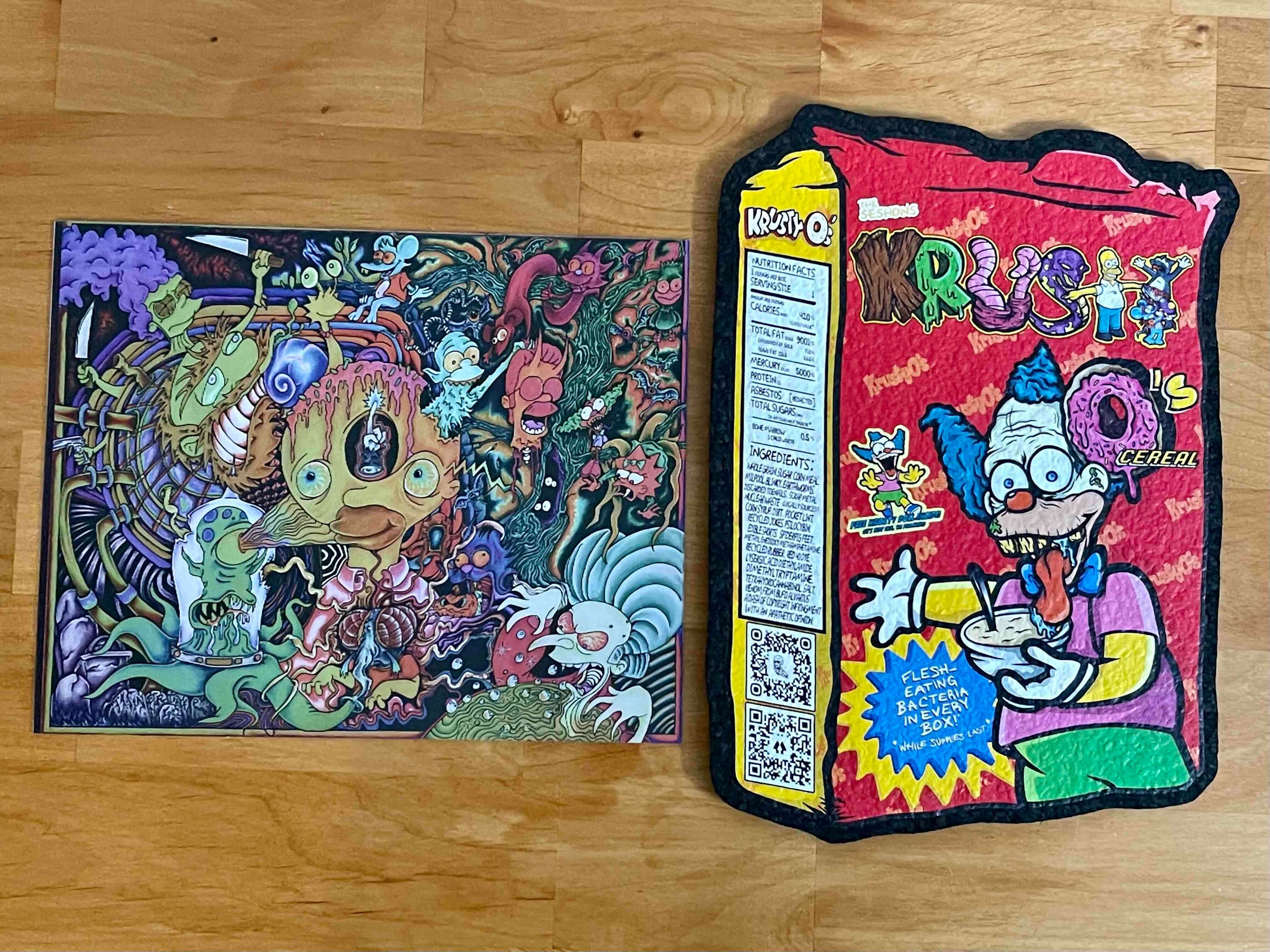 Preview pic of Krustios moodmat & treehouse of horrors lenticular print