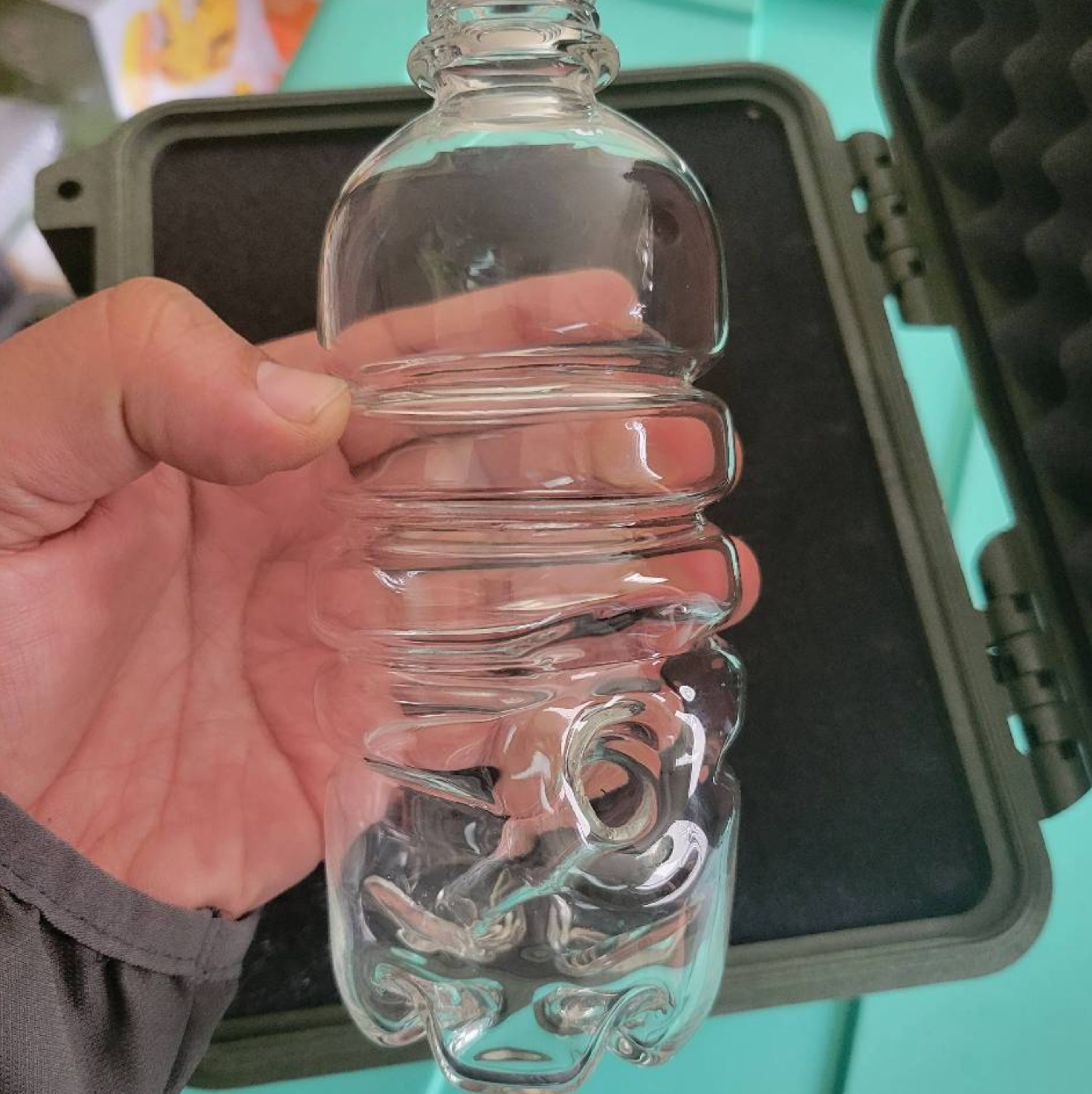 Glass sculpture water bottle image 0