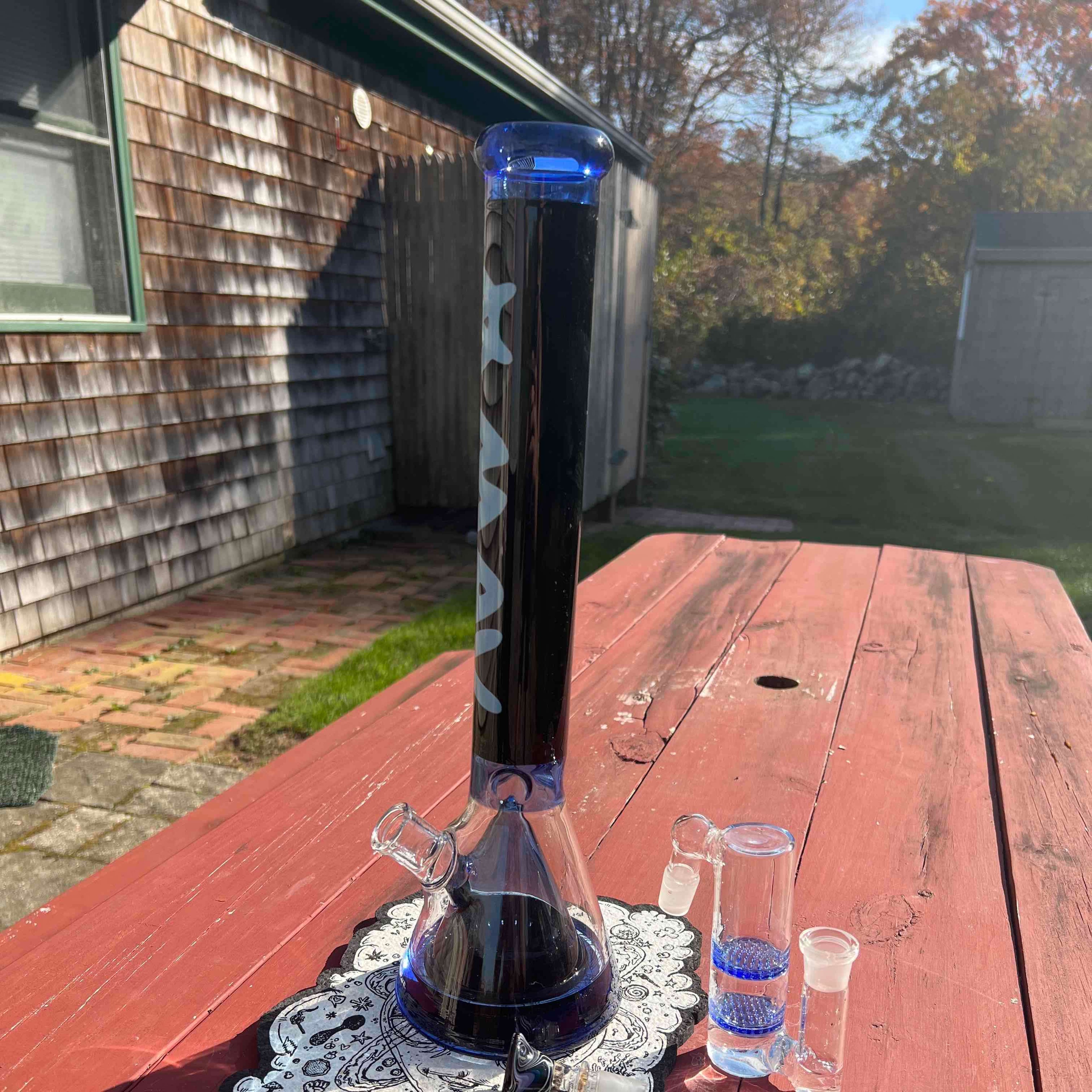 Blue/Black Pyramid (collins) Perc Mav Beaker image 0