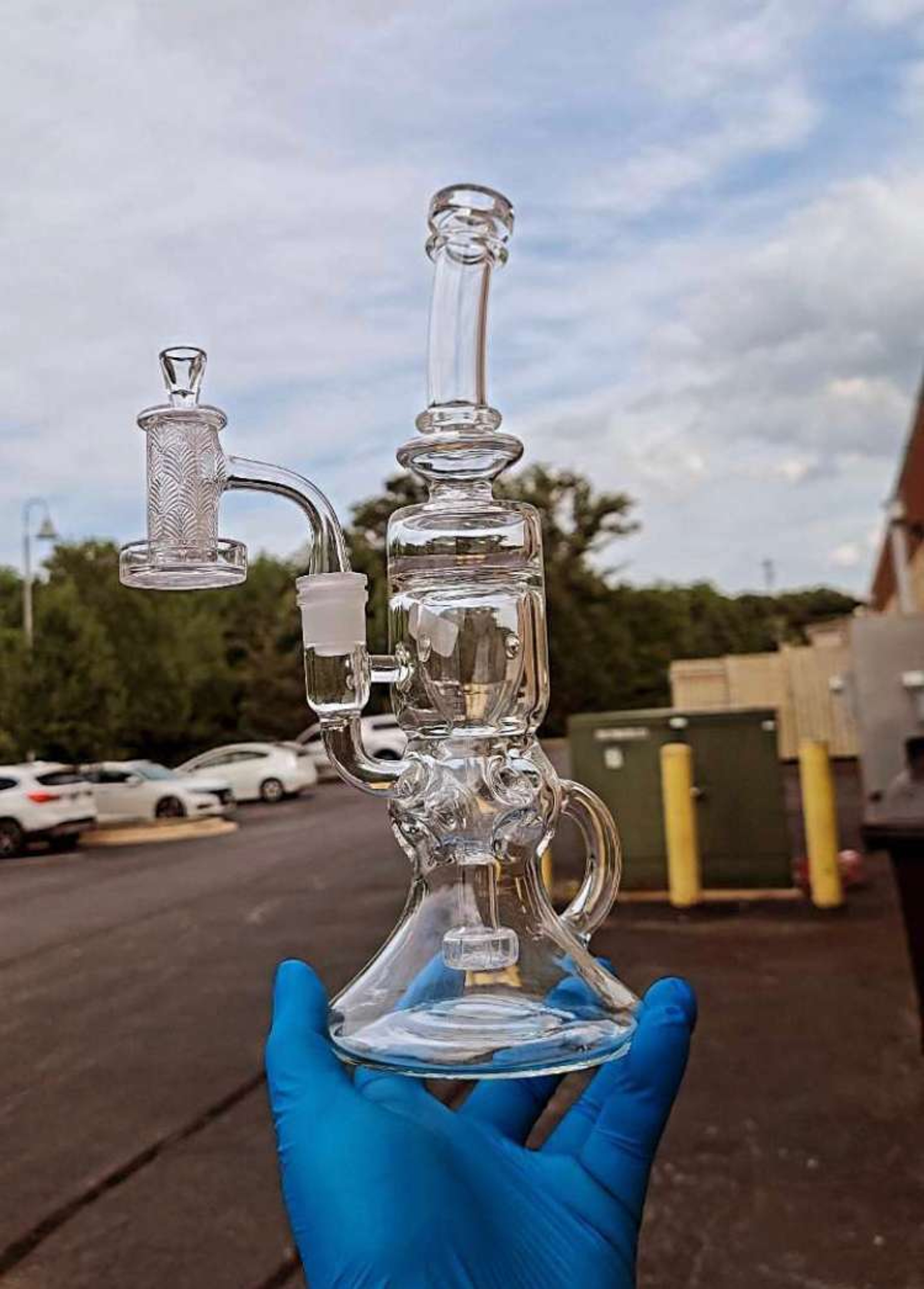 Preview pic of Full size clear recycler with banger set 