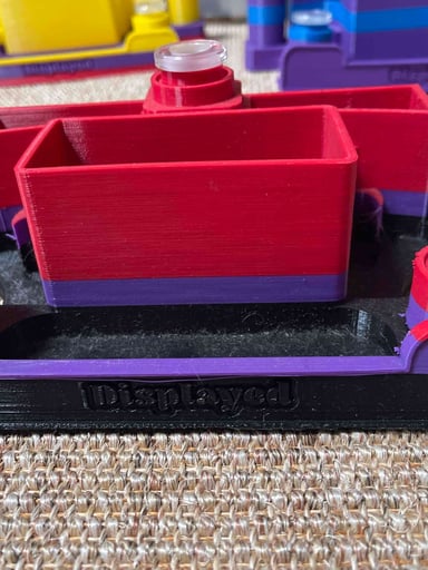 Preview pic of 3d slide holder fits 5 slides purple black red