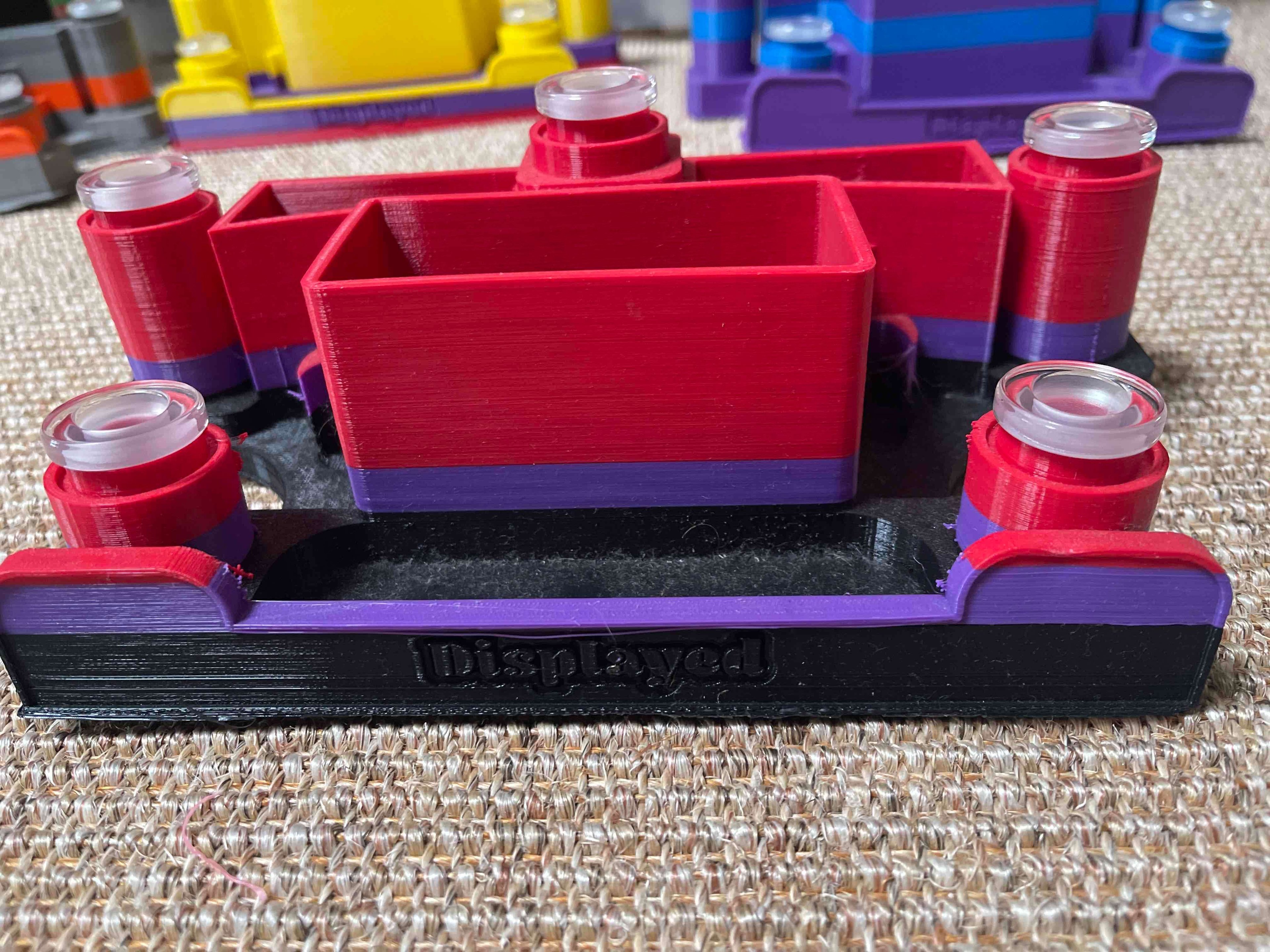 Preview pic of 3d slide holder fits 5 slides purple black red