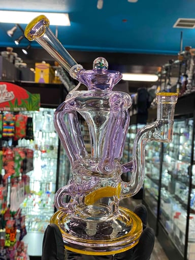 Preview pic of VIP Glass Mix Color Recycler Yellow/Purple