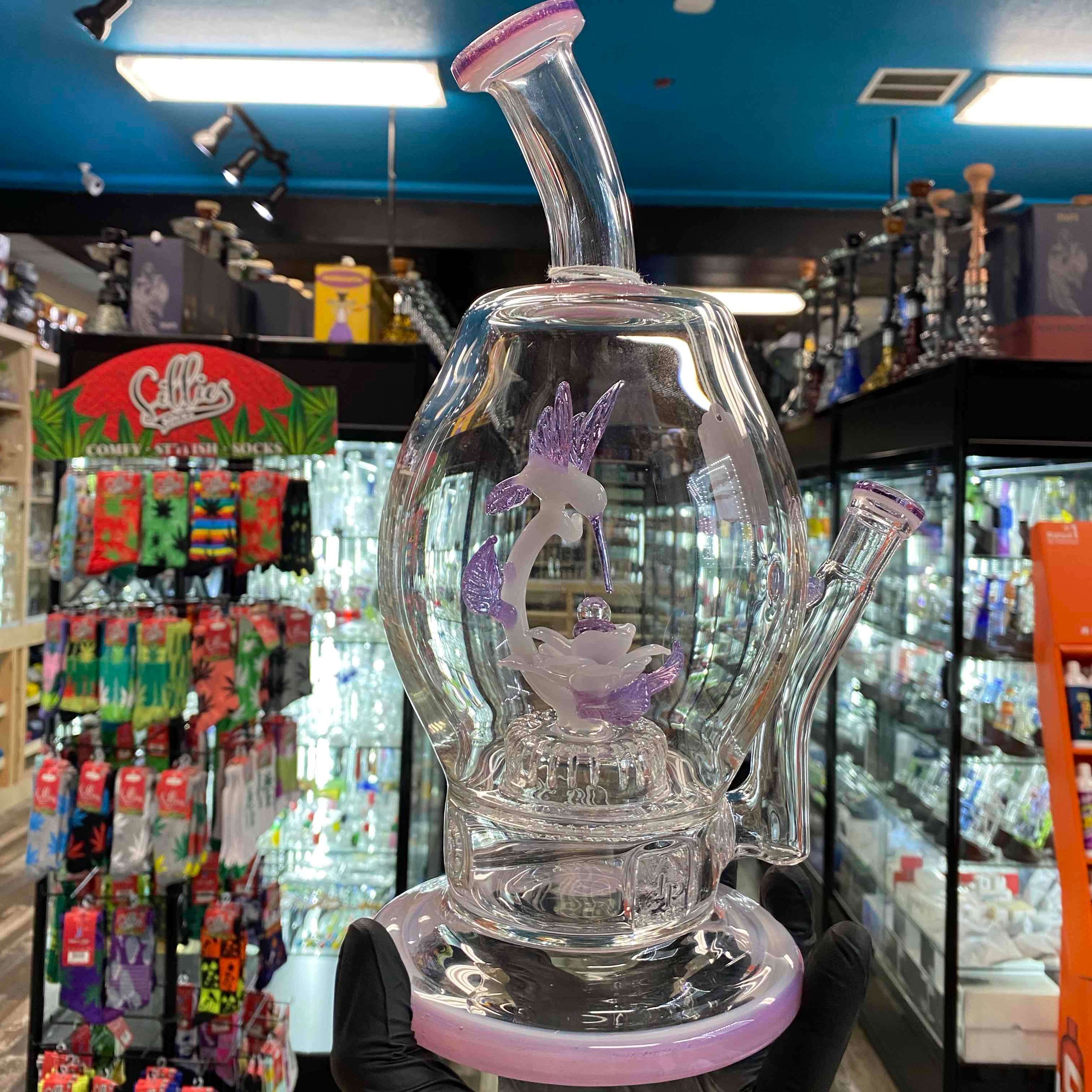 Preview pic of VIP Glass Hummingbird Rose