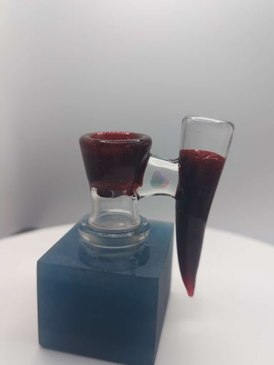 Preview pic of 18mm sabertooth Red Blizzard slide by @snapfactoryglass
