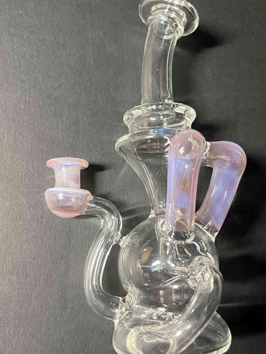 Preview pic of Elliott’s glass dual uptake klein in opal peach 10mm