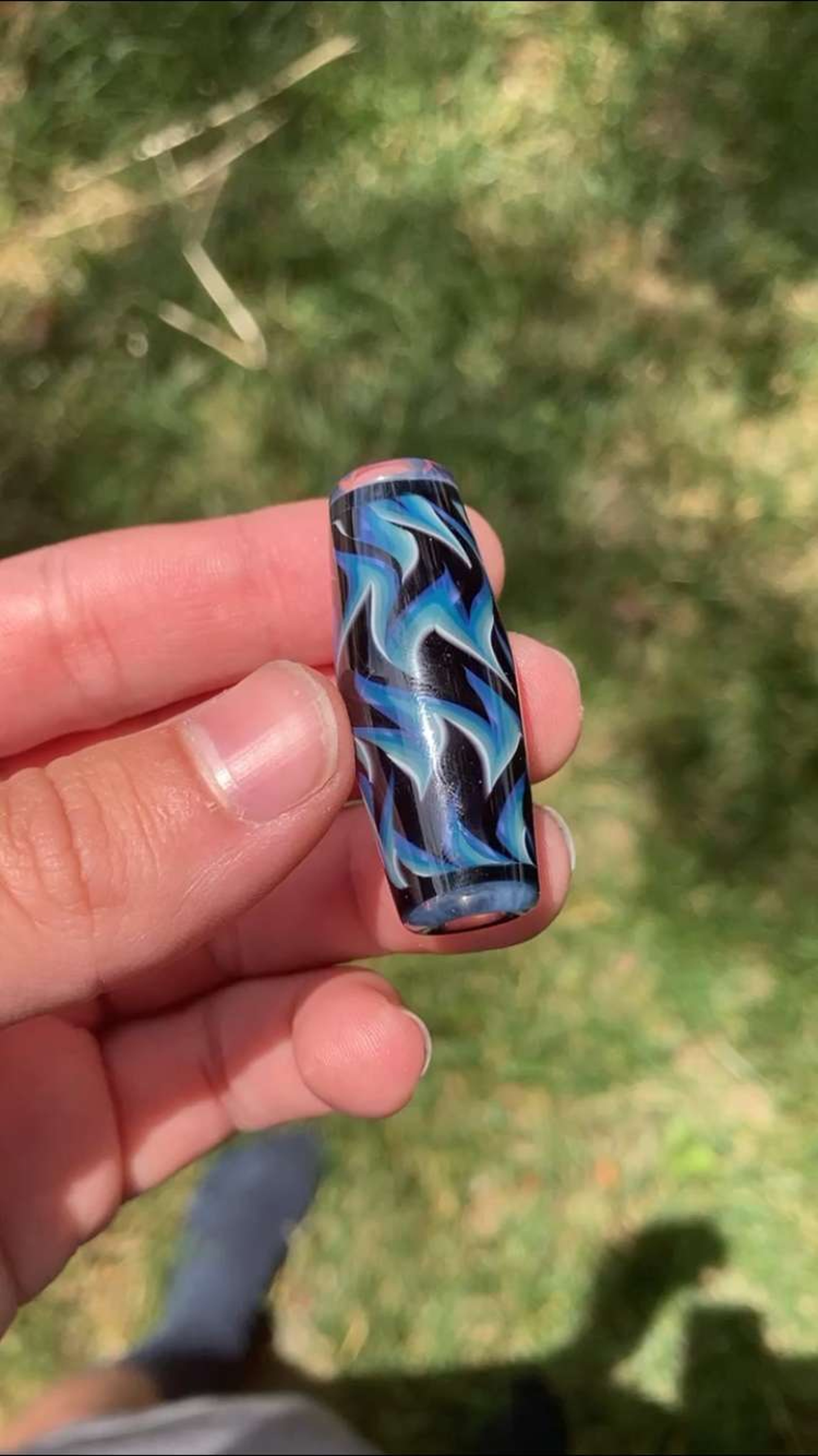 Birddoggart blue flame bead image 0