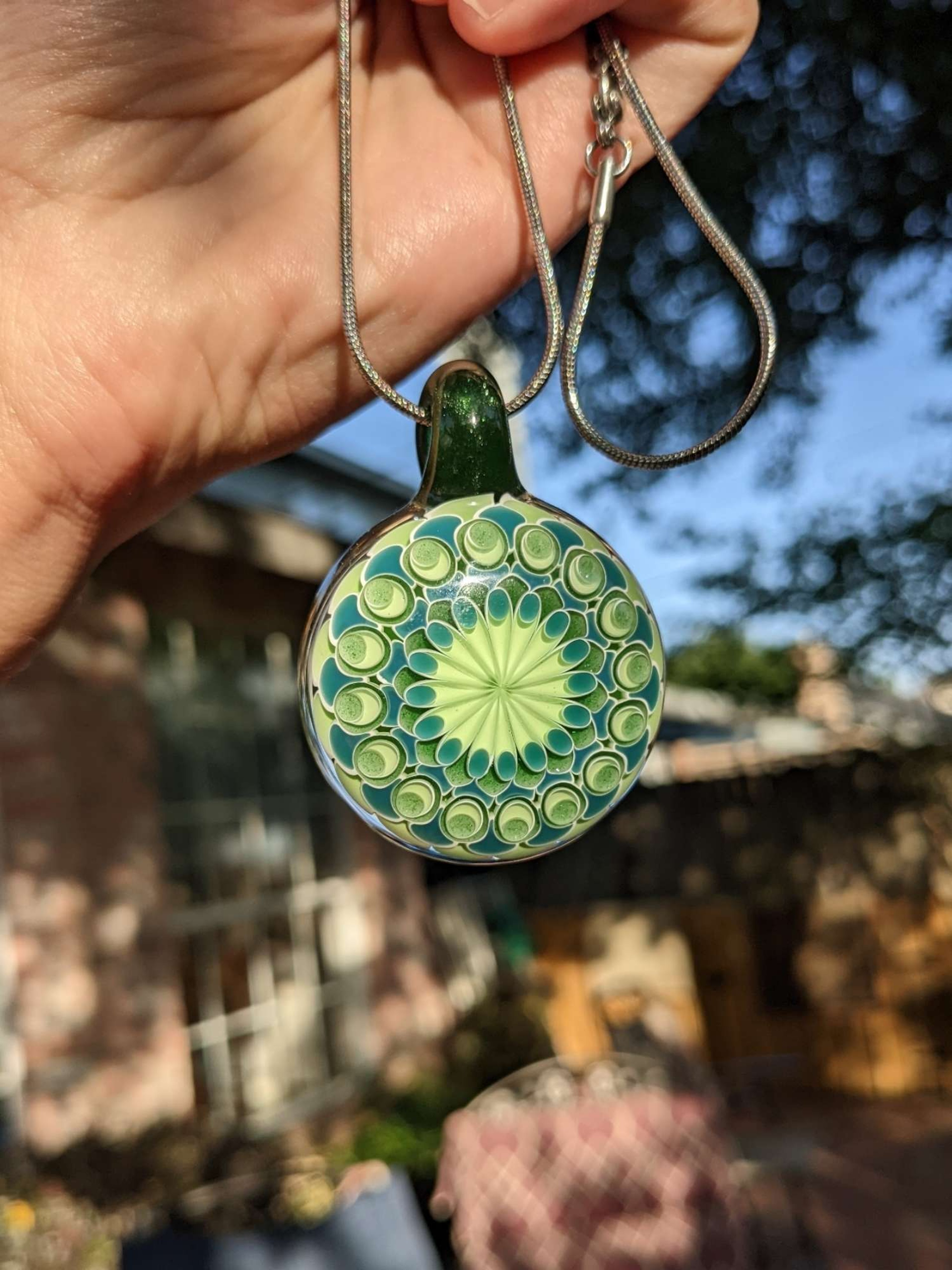 Preview pic of Dot stack pendy by Olour Glass, shipping included 