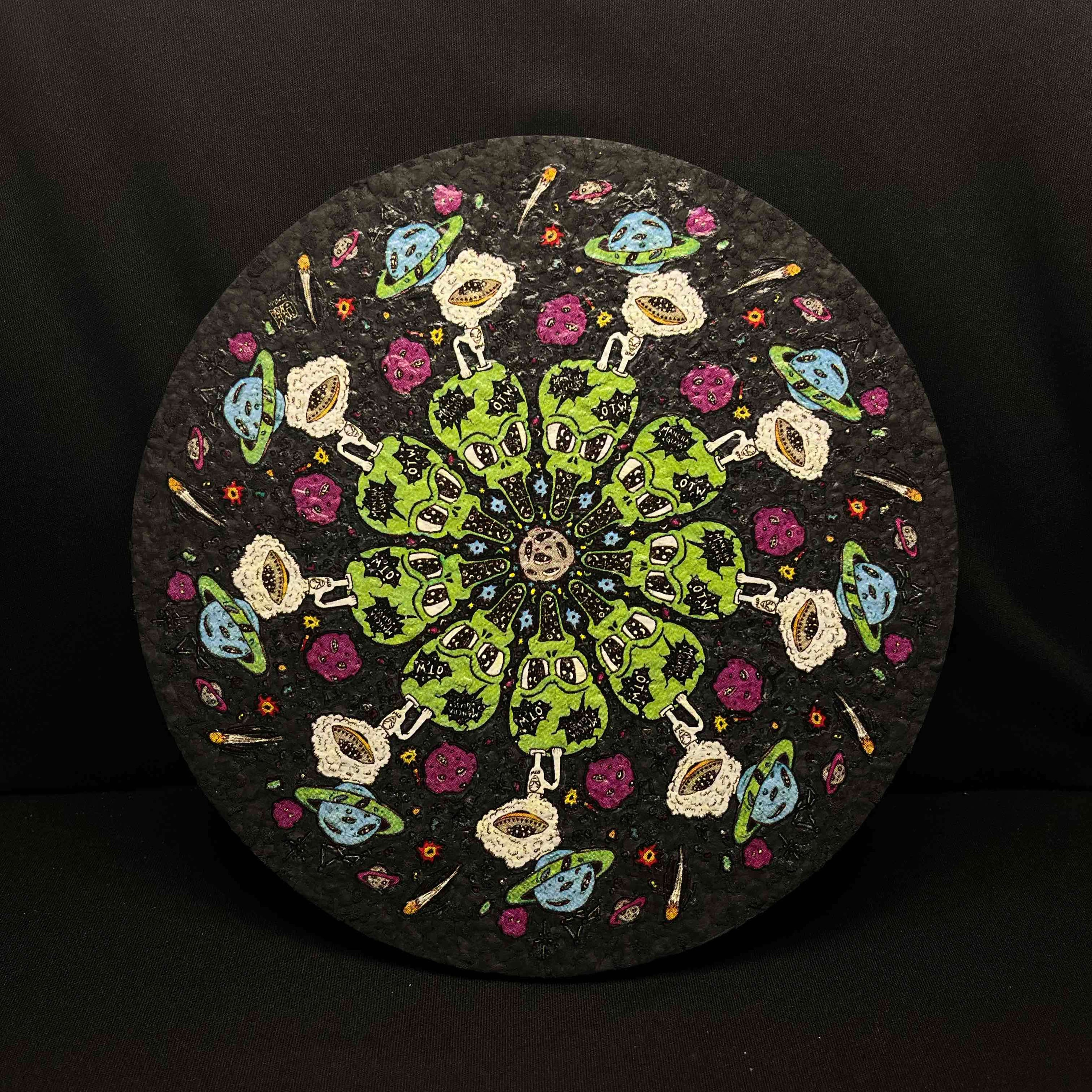 le100 OTW x Stanek Glass x Mancha Glass x Moodmats 8β Coaster image 0