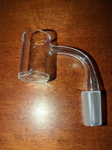 Preview pic of 90 degree clear American made quartz banger