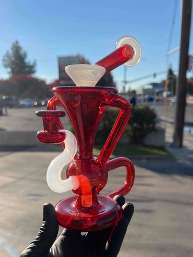 Preview pic of McGrew Glass Full Color Dual Uptake Klein - Pomegranate/ Glue Stick
