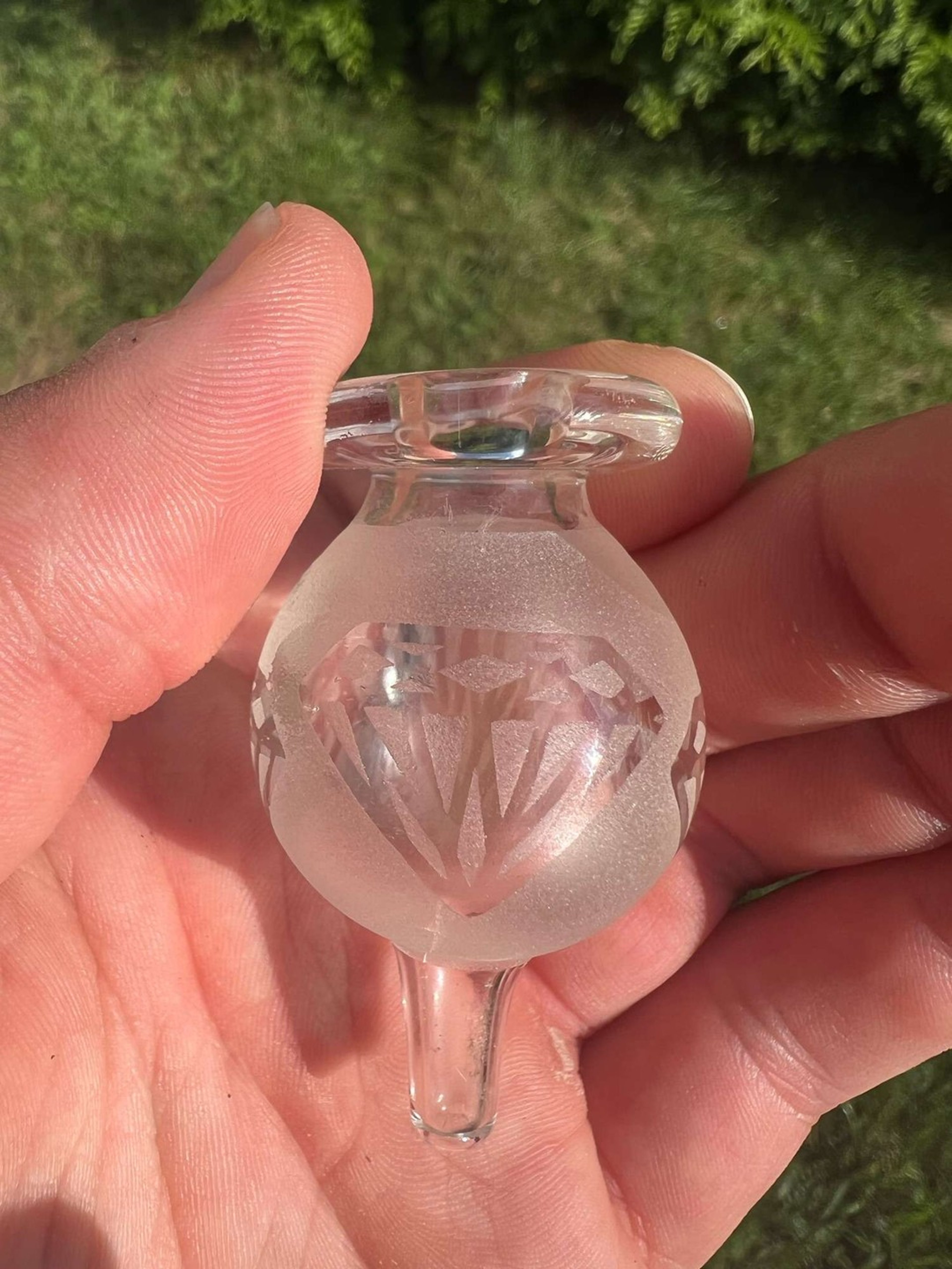 Limited Edition SandBlasted Long Island Quartz Dimond Bubble Cap image 0