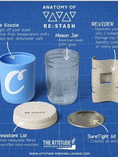 Preview pic of 8oz cookies stash jar with Revider