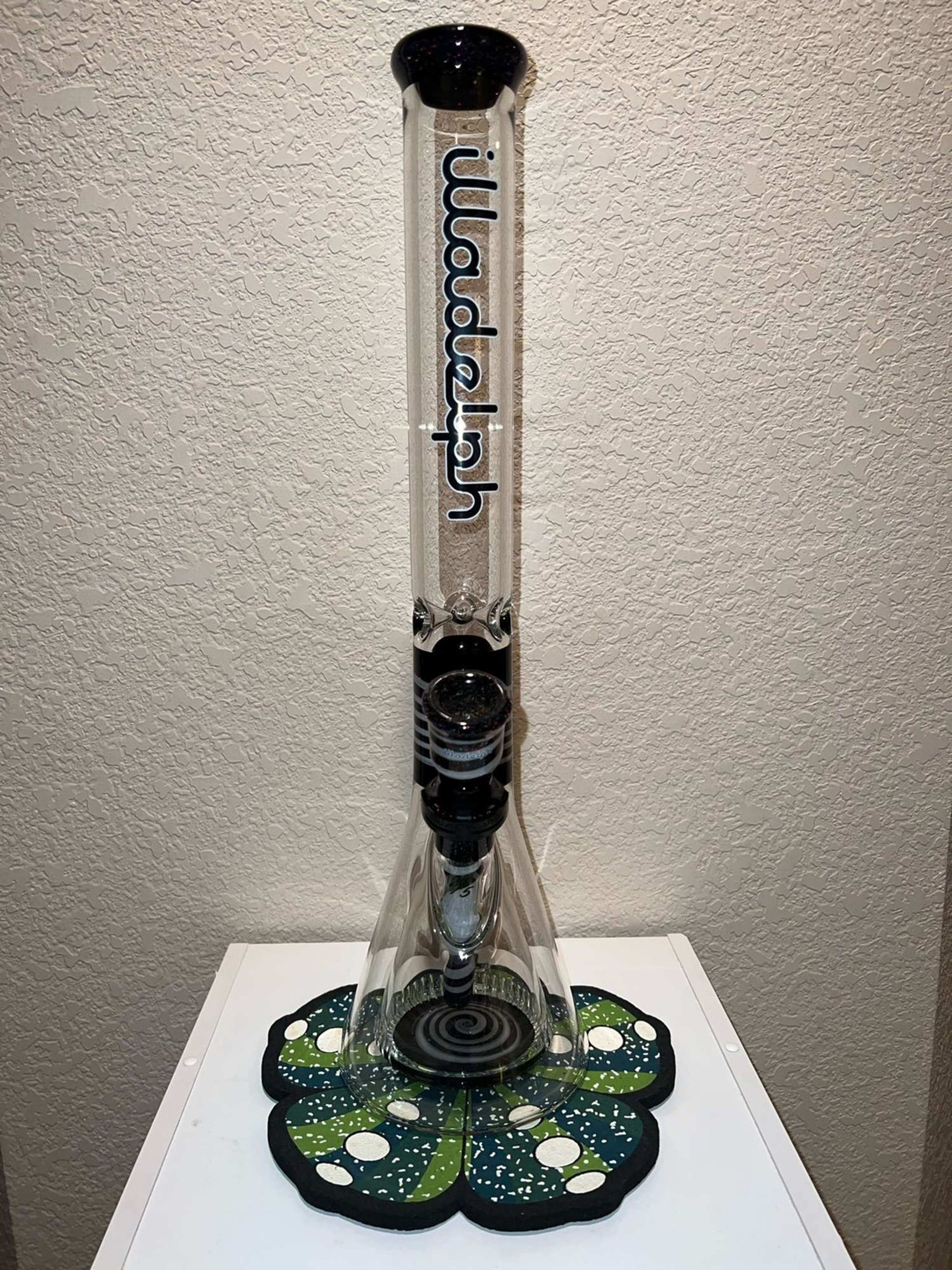 Illadelph Collins Beaker w/ Worked Spiral Crushed Opal Black/White *Limited Edition 2/5* image 0