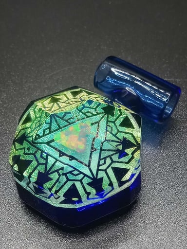 Preview pic of Dichro Opal Faceted Pendant