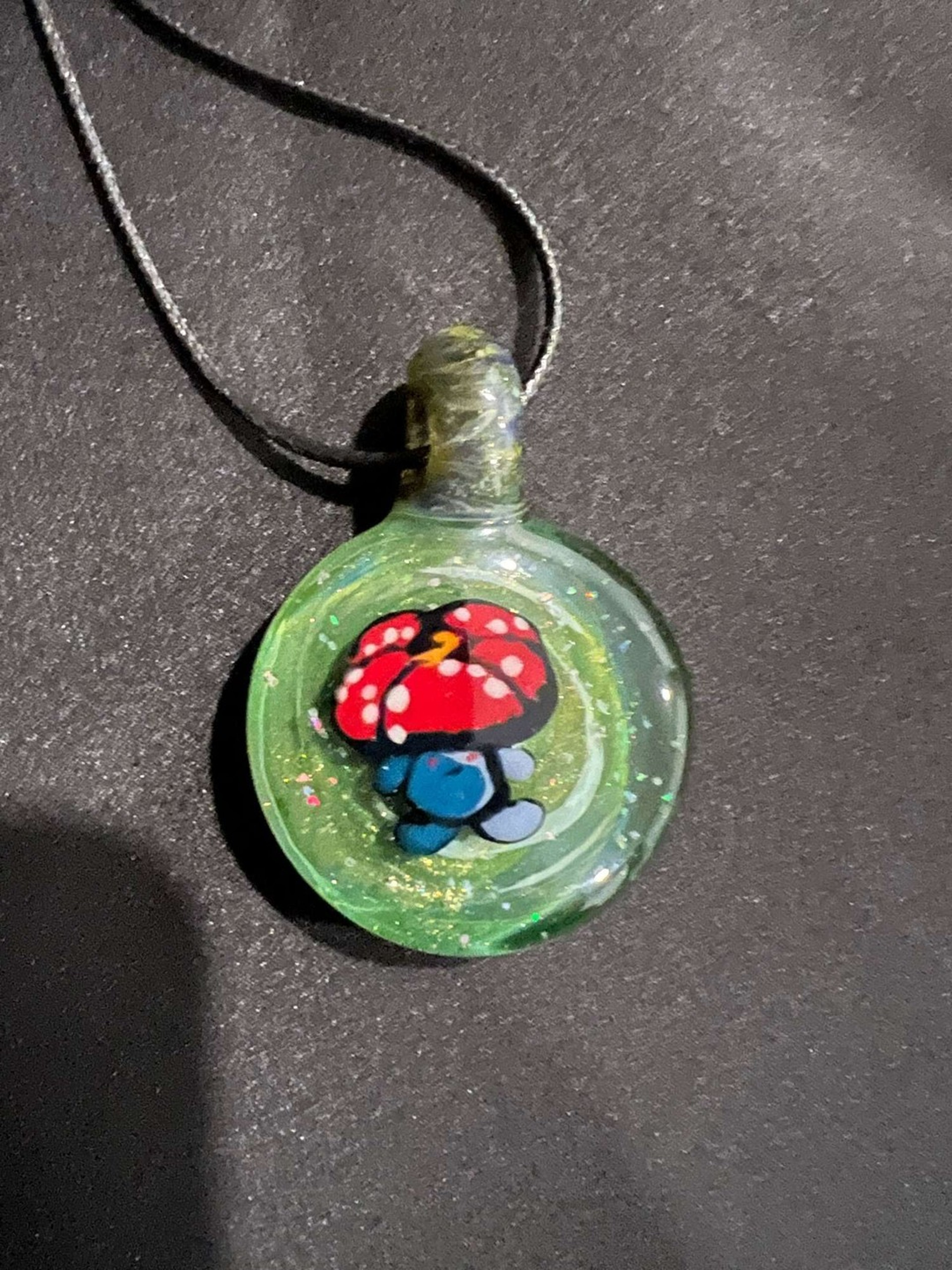 Crushed opal vileplume pendant image 0