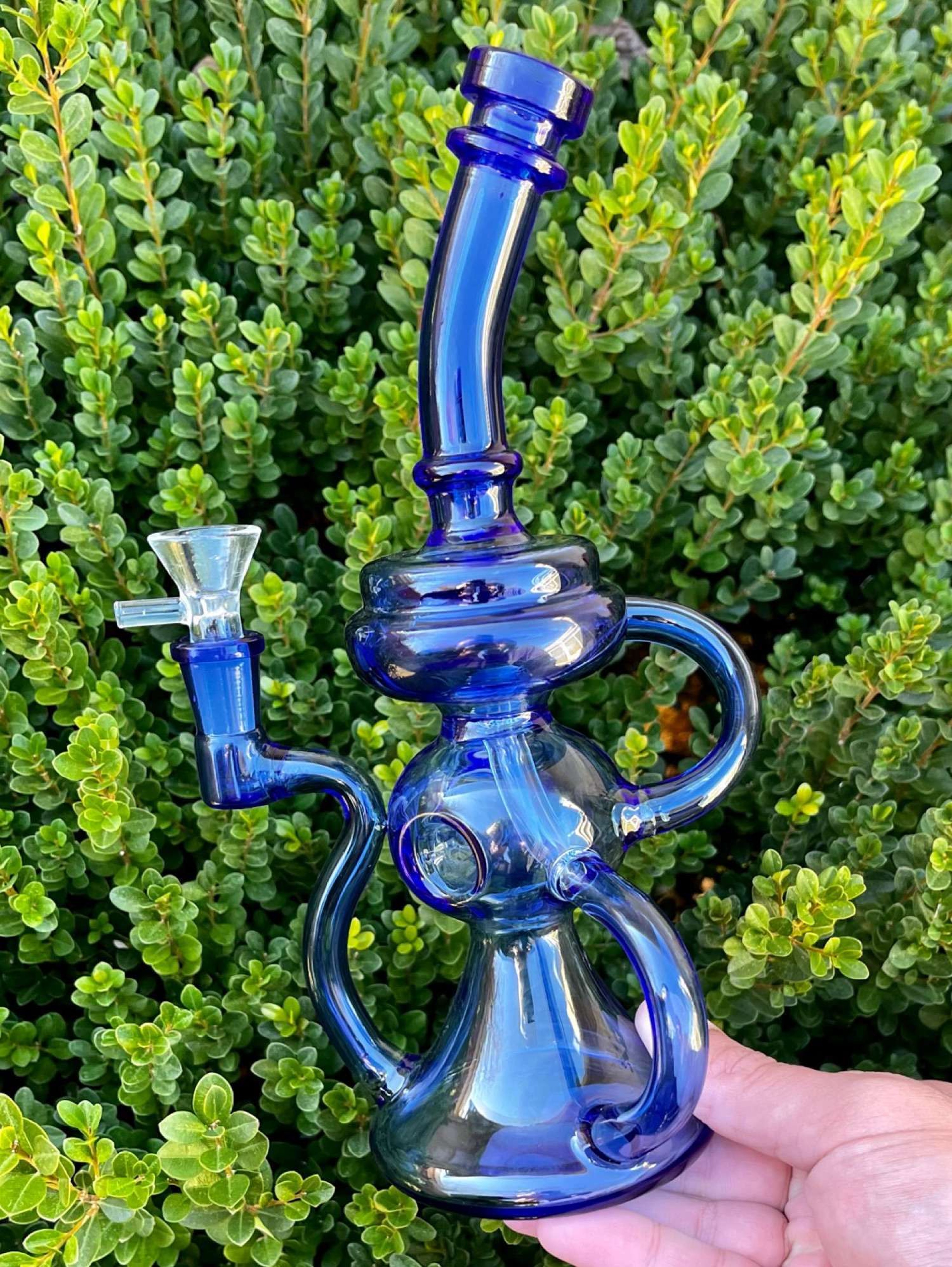 Preview pic of 10" Blue Recycle Dab Rig Big Christmas Sale