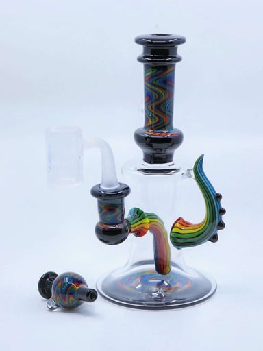 Preview pic of Devoglass Rainbow and Black Dichro Rig.
