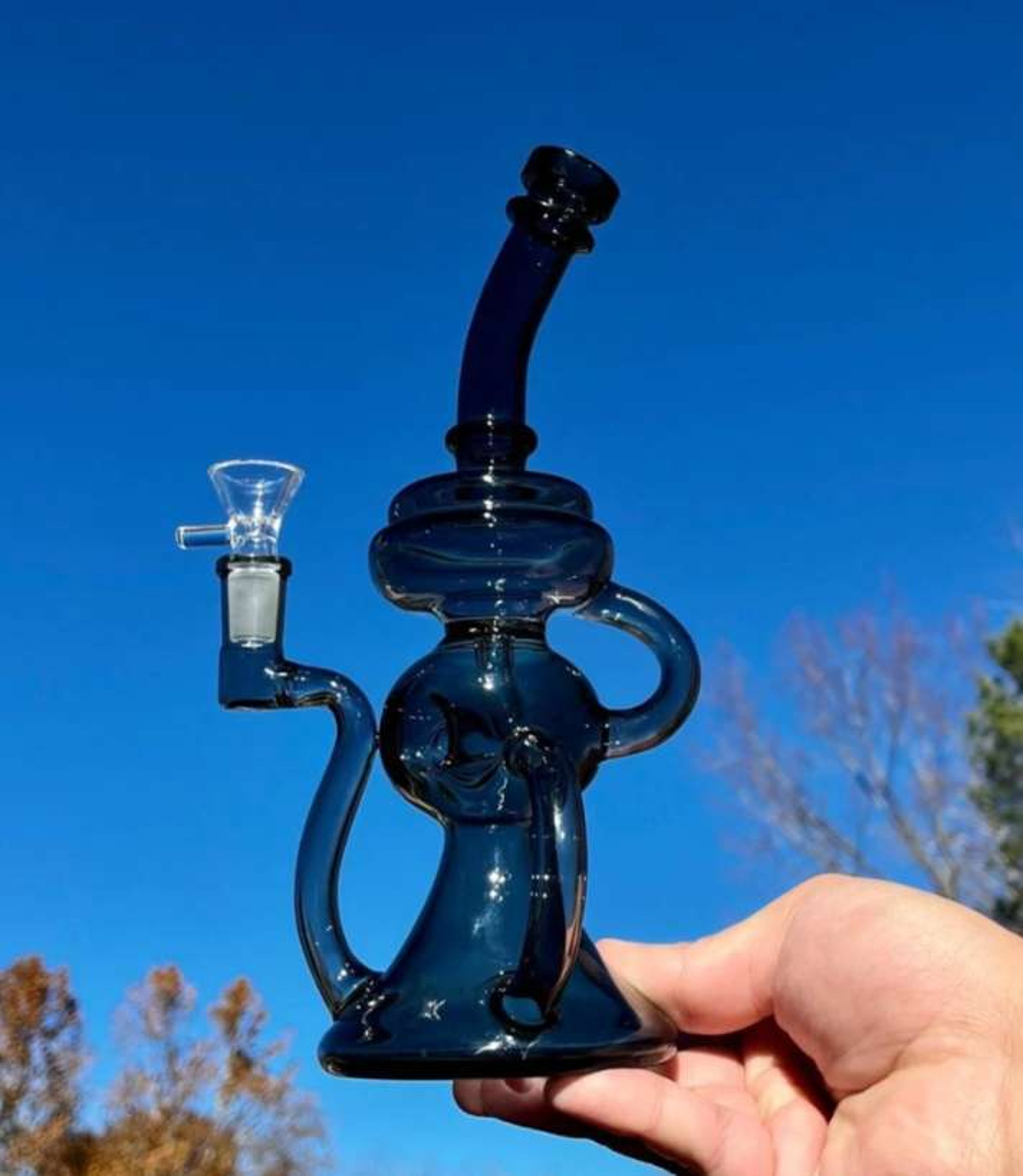 10” Black Klein Vortex Recycler Beaker Dab Rig Or Bong
image 0