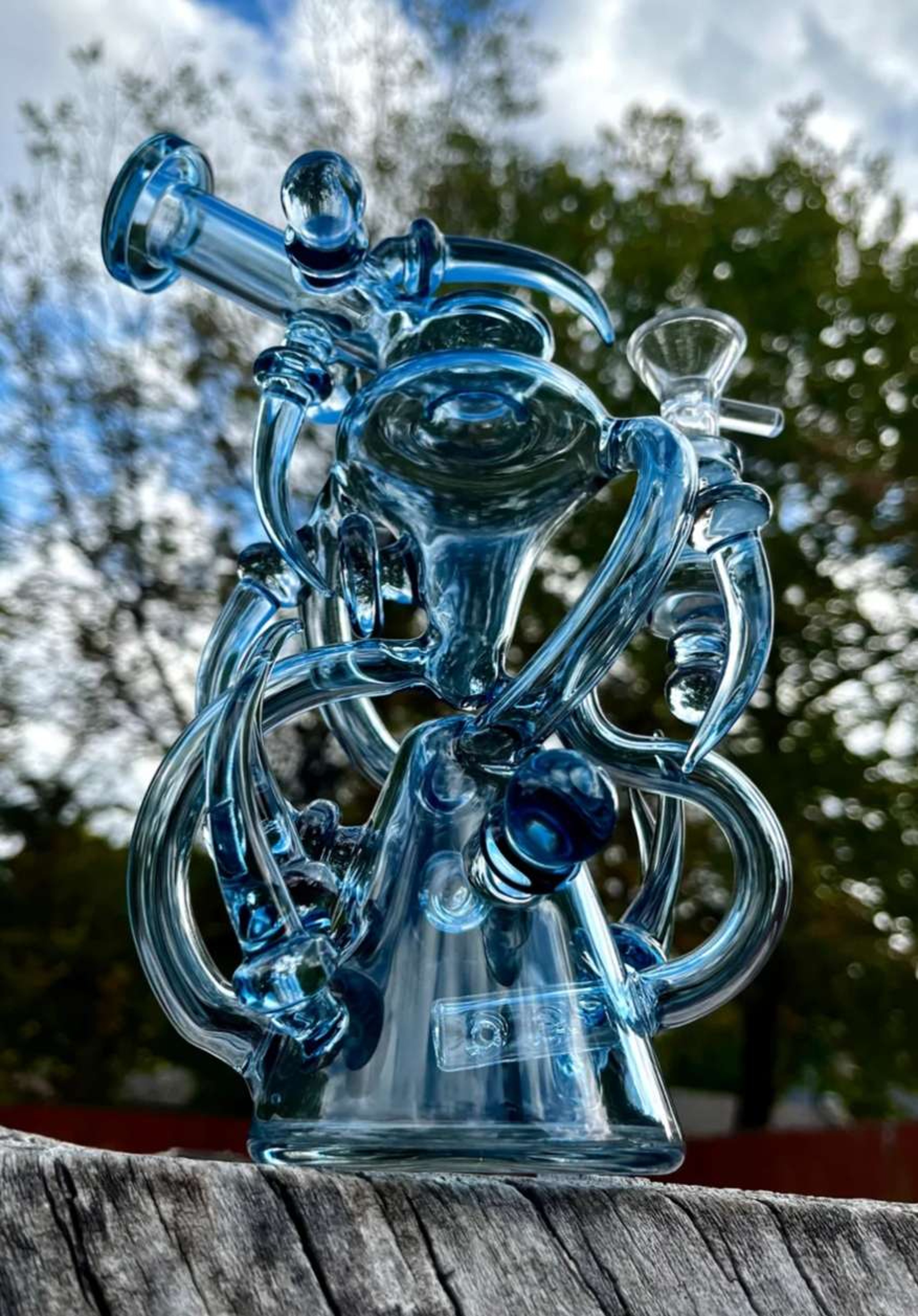9" Triton Sky Teal Klein Vortex Recycler Dab Rig
image 0