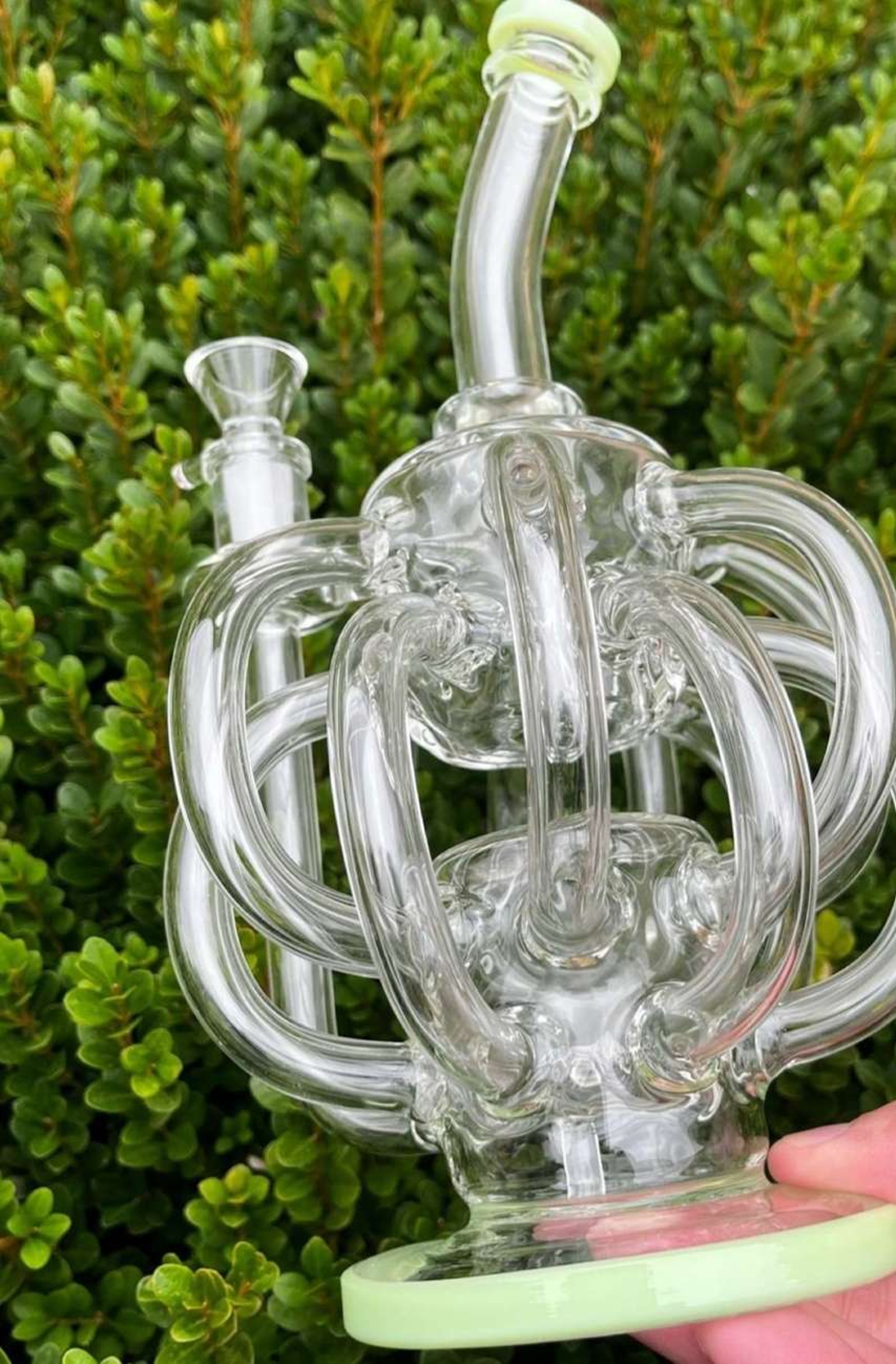 11" Scientific Recycler Glass Bong Dab Rig image 0