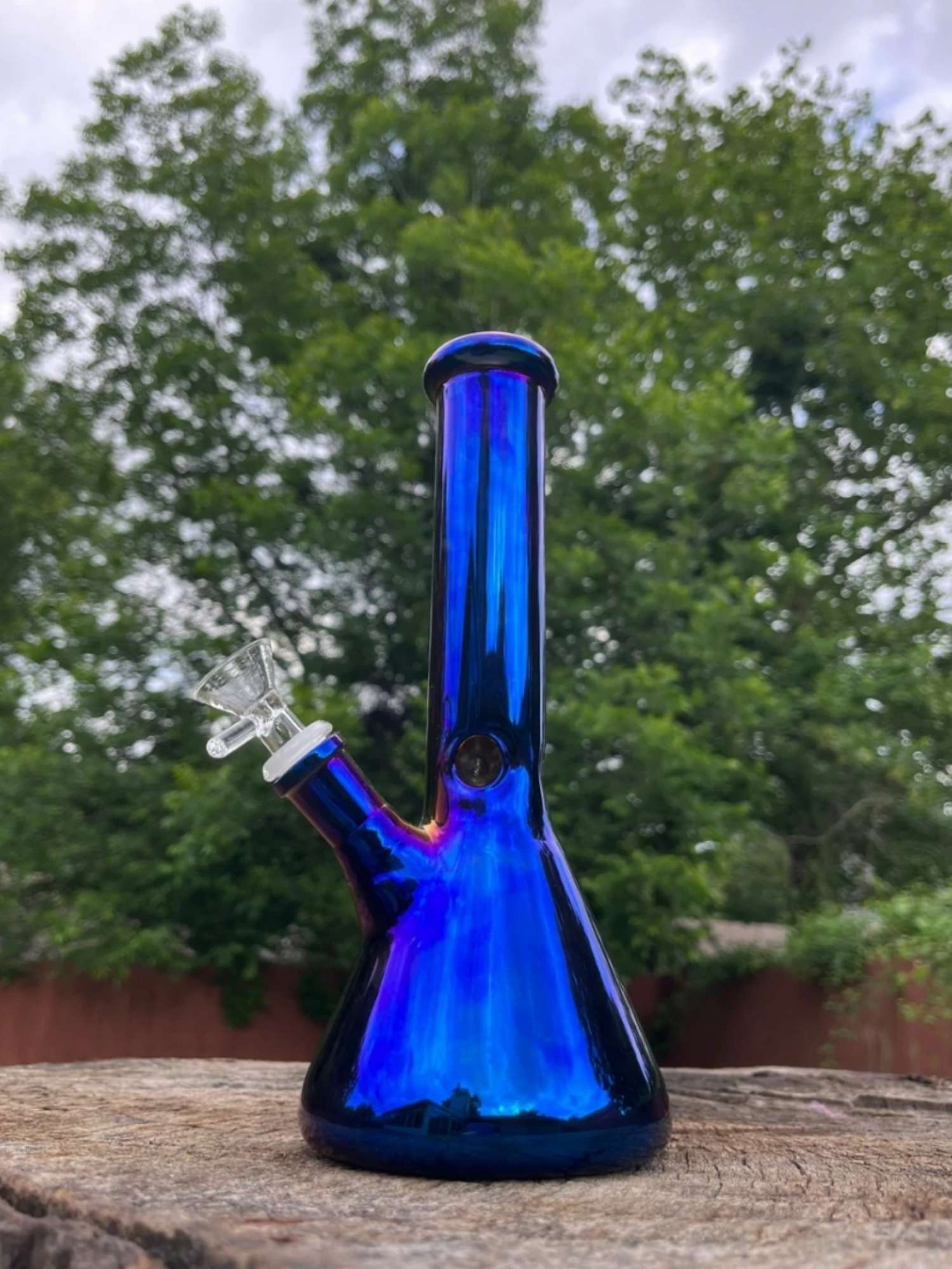 10" Metallic Rainbow Glass Bong Water Pipe
image 0