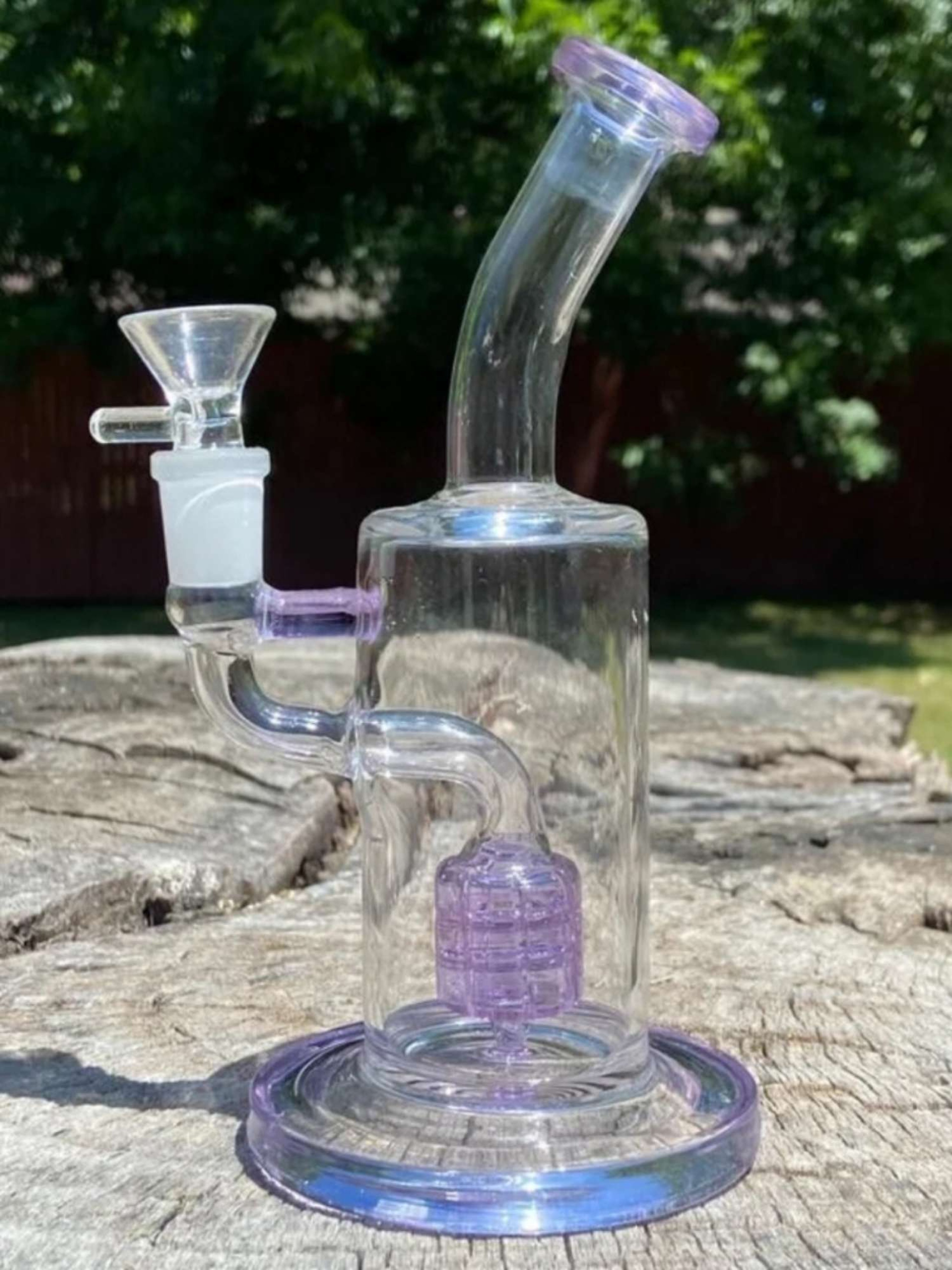 8" Thick Purple Glass Bong Water Pipes / Dab Rig
image 0